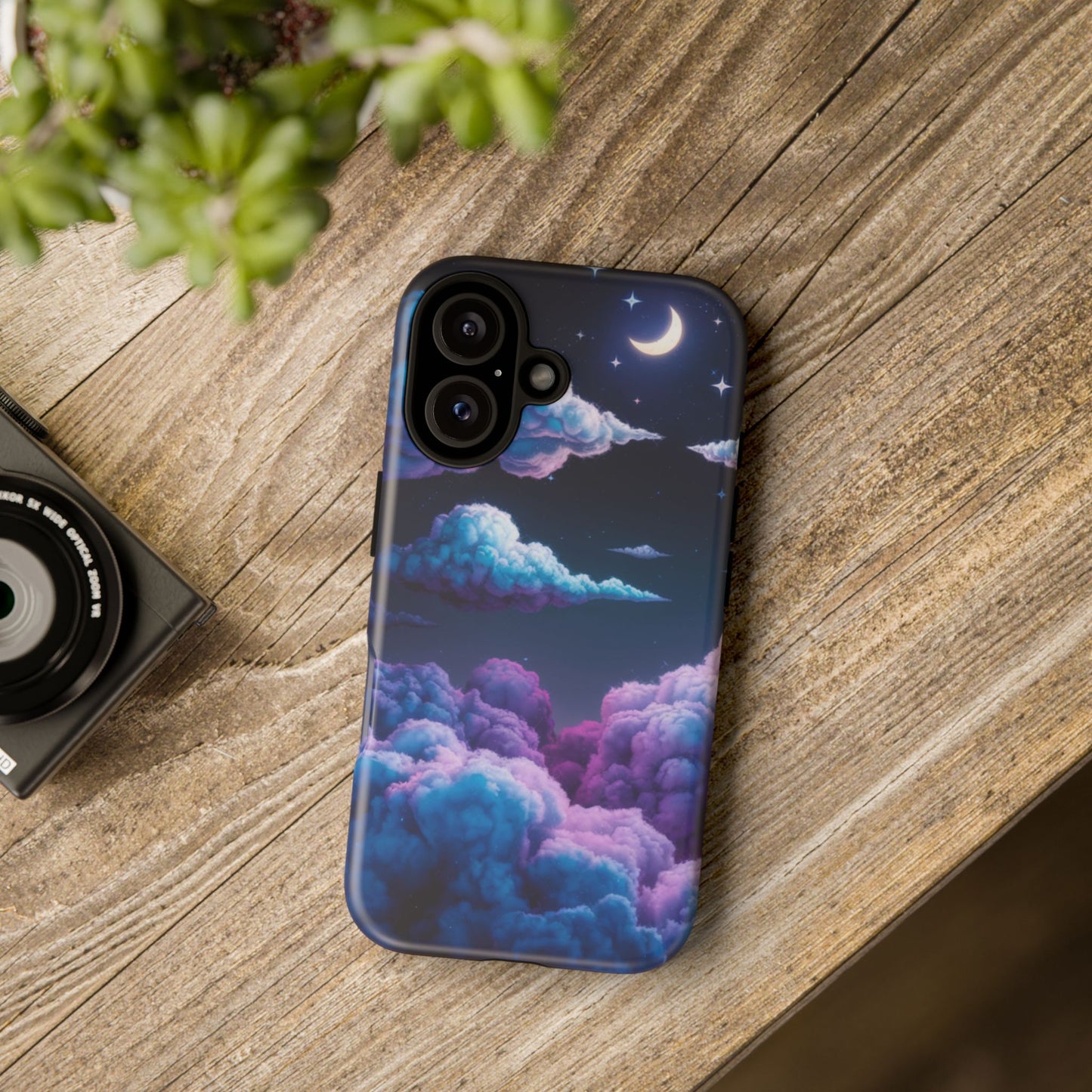 Dreamy Clouds & Moon Tough iPhone Case