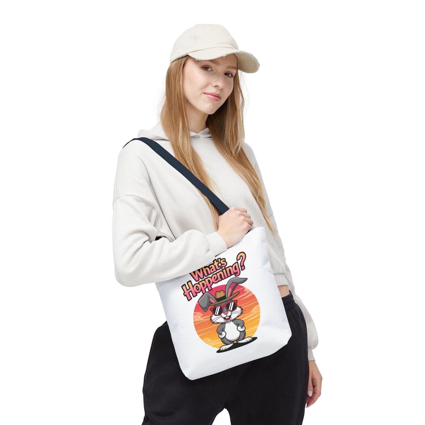 Bunny Tote Bag - 'What's Hoppening'