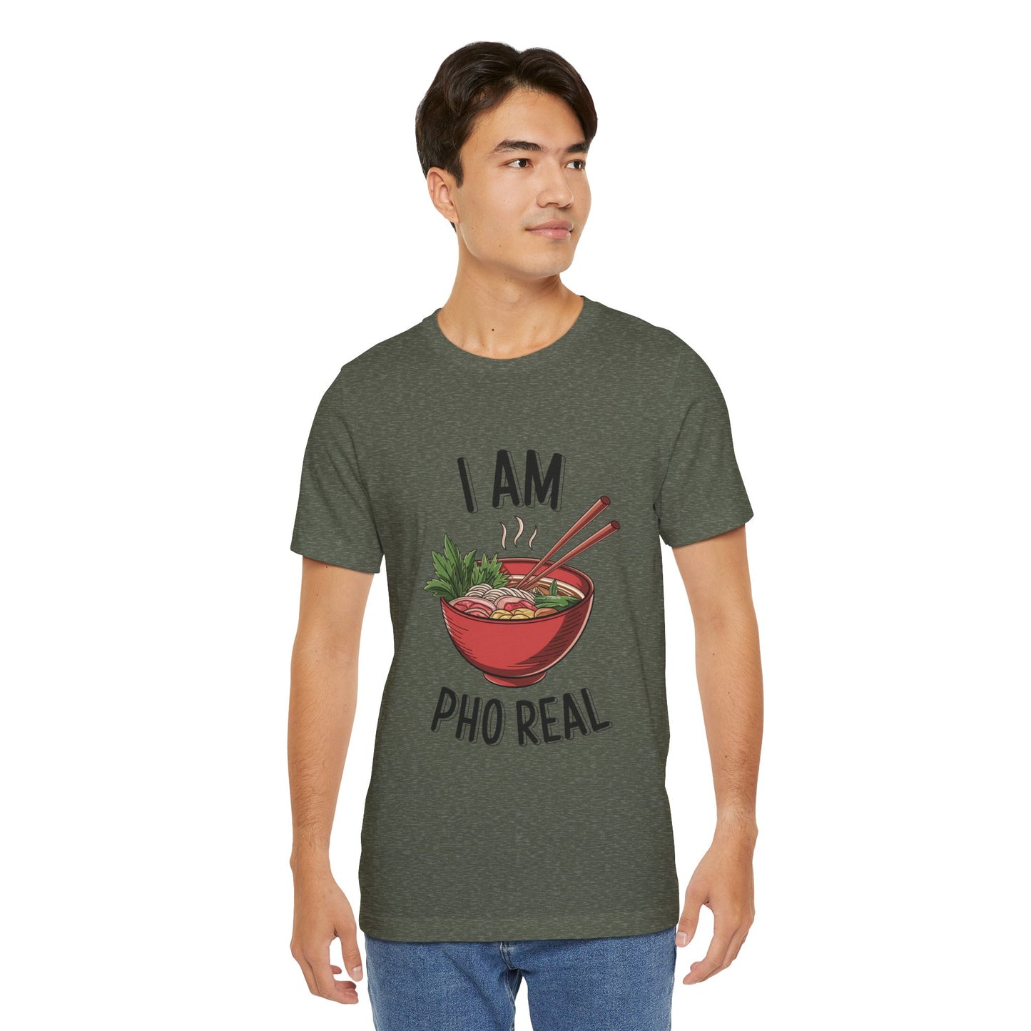 I Am Pho Real T-Shirt | Funny Pho Noodle Bowl Tee, Vietnamese Food Pun Shirt, Ramen & Noodle Lover Gift, Cute Asian Cuisine Graphic Top