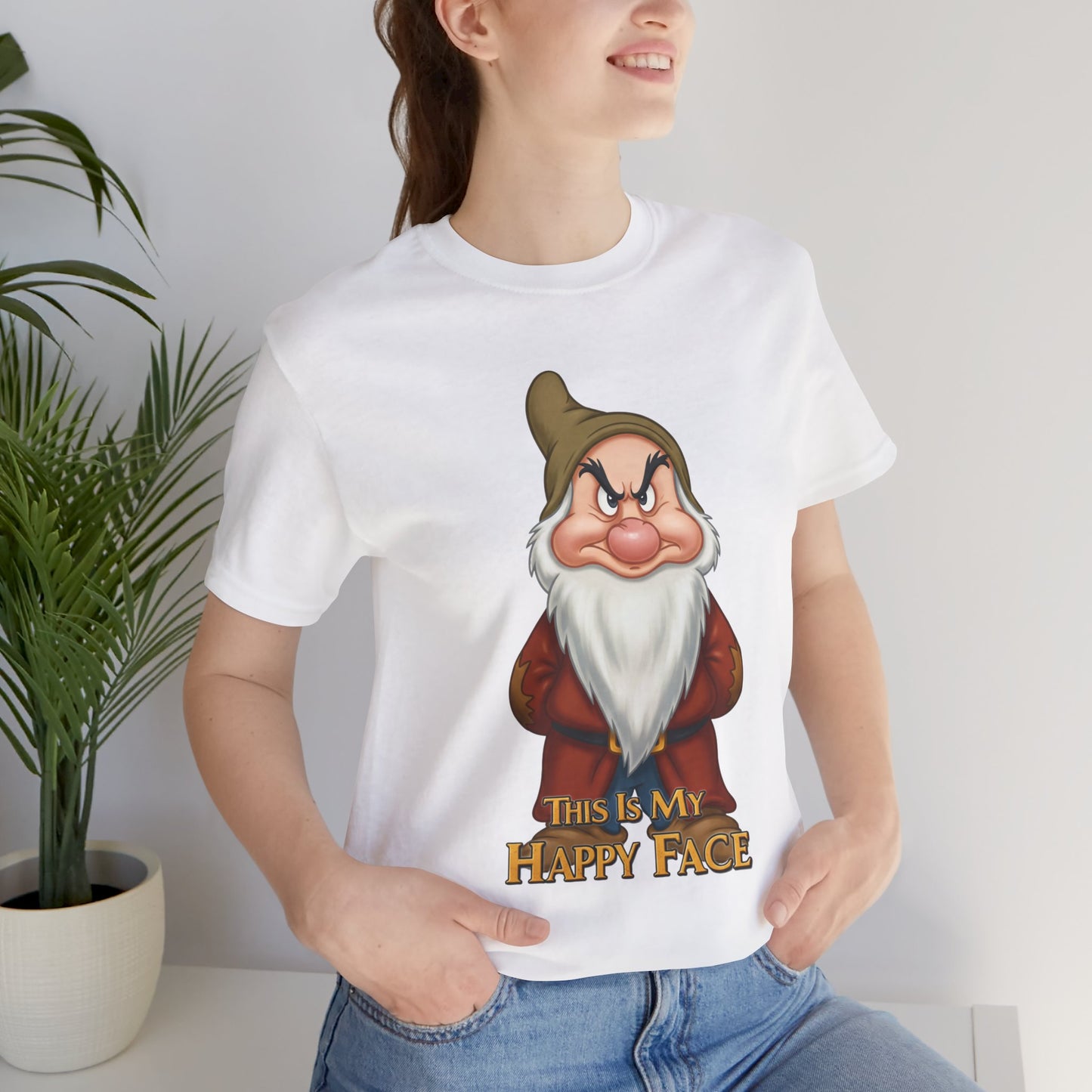 Grumpy Mood Shirt | This Is My Happy Face Tee | Funny Sarcastic Graphic T-Shirt | Retro Grumpy Beard Shirt | Gift for Men Women Introverts