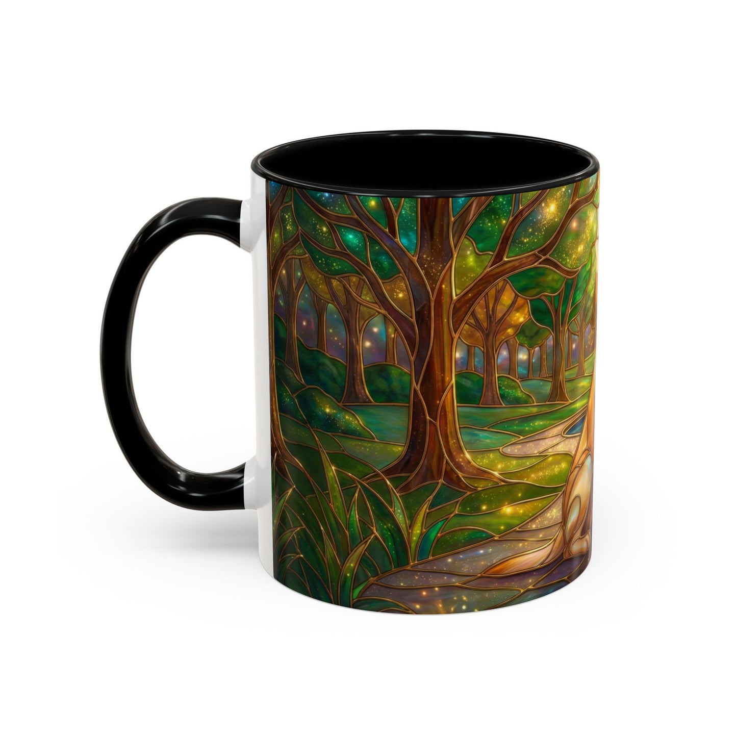 Stained Glass Labrador Mug, Dog Lover Coffee Mug, Labrador Retriever Art Cup, Pet Memorial Gift, Colorful Dog Mug, Nature Art Mug