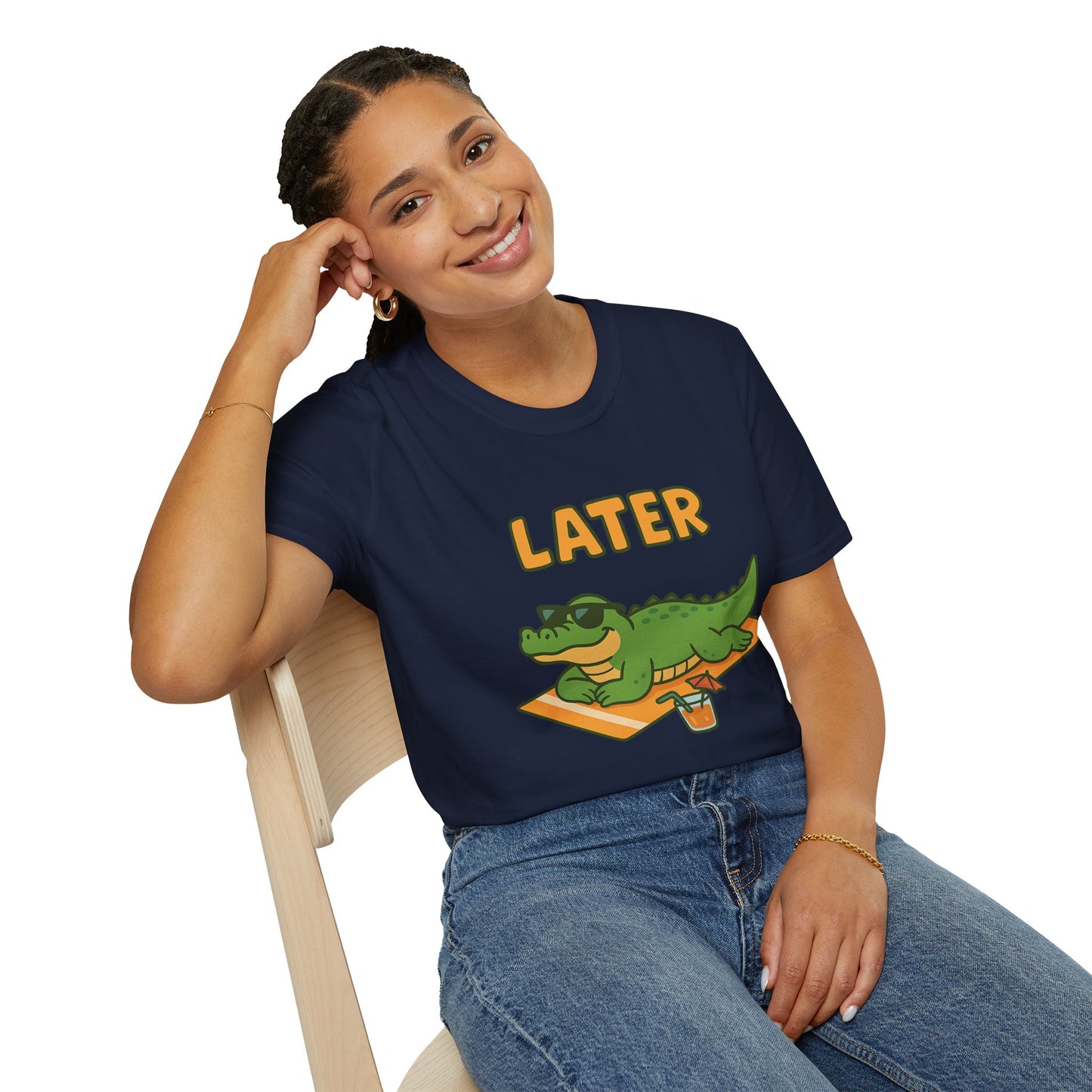 Later Gator Graphic Tee - Funny Alligator T-Shirt | Funny Summer Shirt | Trendy Animal Tee | Cute Gator Gift | Y2K Retro Humor Tee