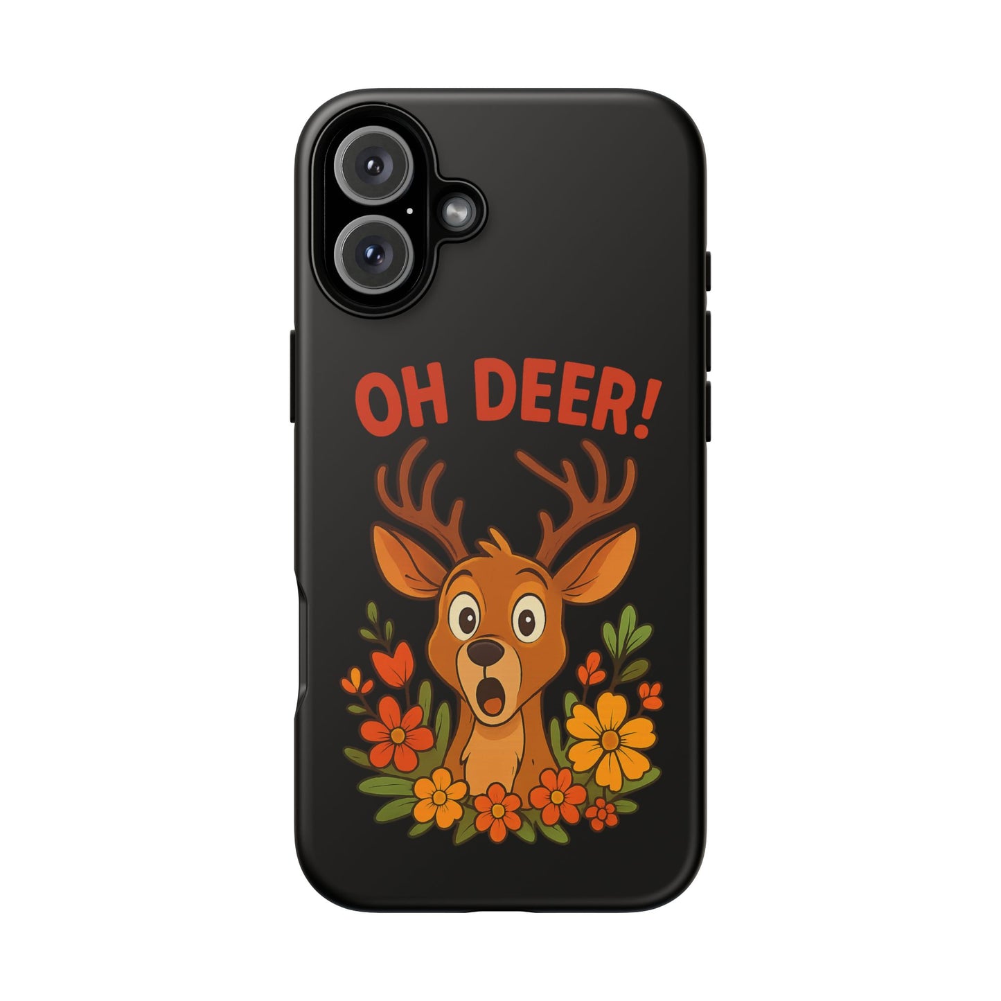 iPhone Case - Startled Deer 'Oh Deer' Nature Lover Phone Case Funny iPhone Accessory