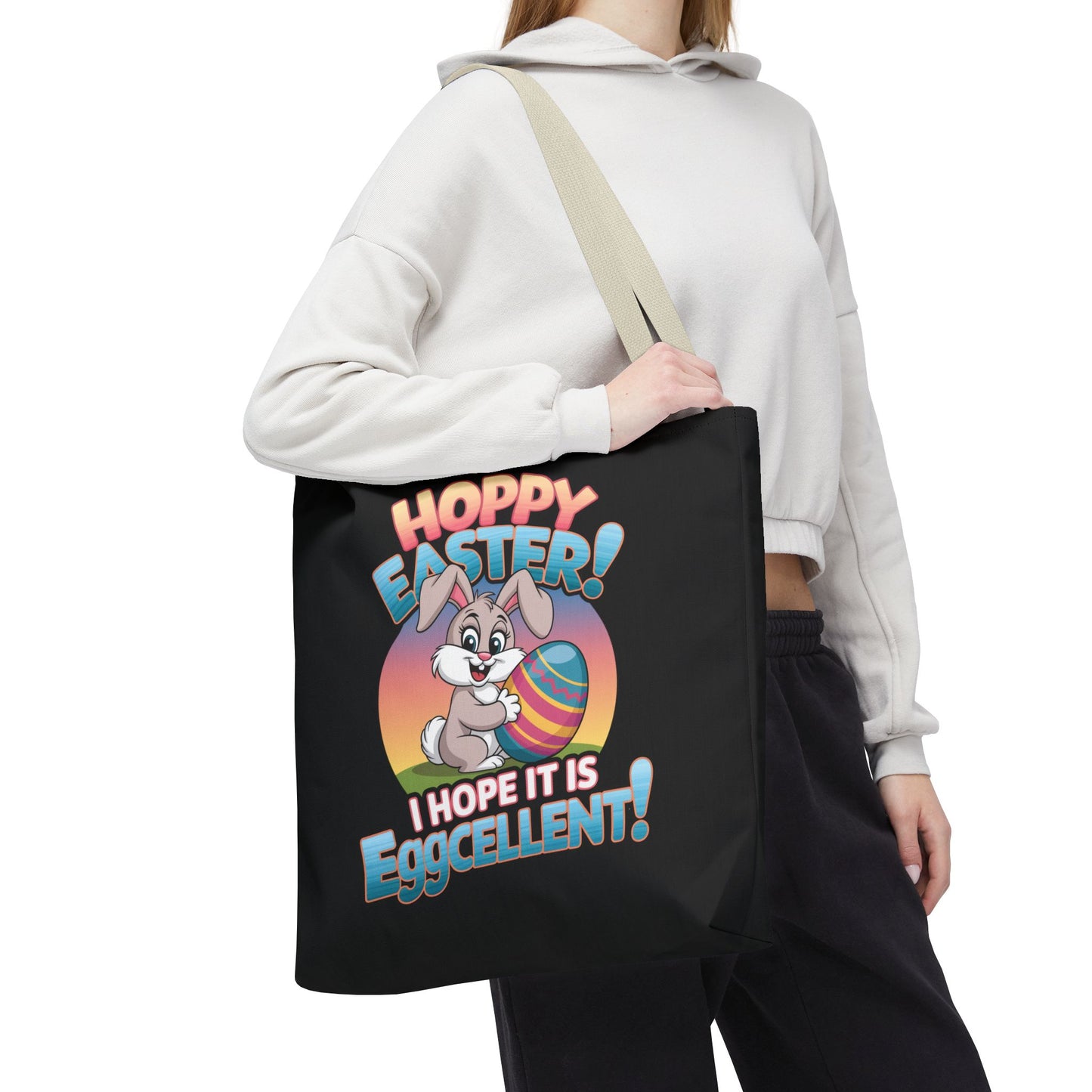 Happy Easter Tote Bag Eggcellent Bunny Design Easter Bag Easter Gift Easter Tote Accessory