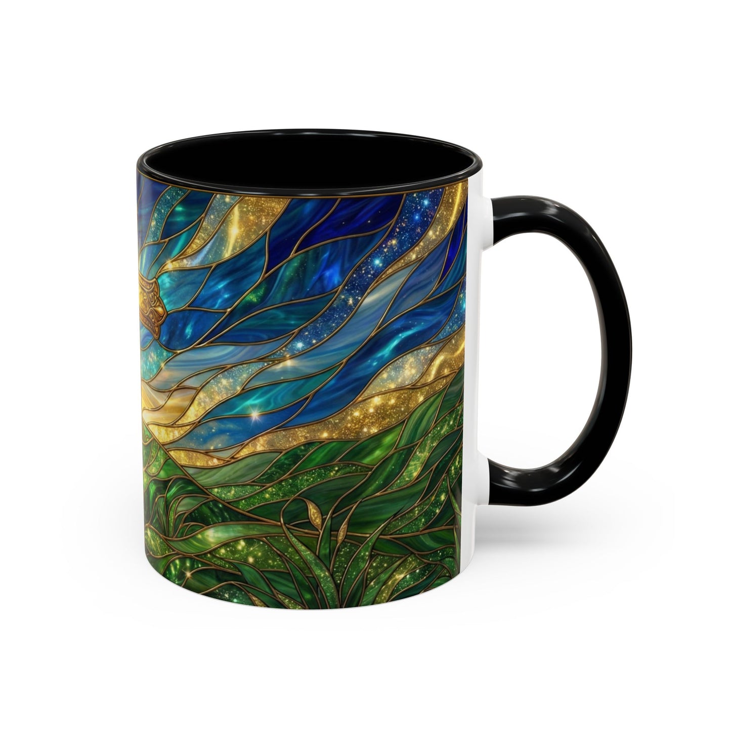 Christian Cross Mug, Stained Glass Cross Coffee Mug, Religious Gift For Christian, Faith Based Mug, Inspirational Bible Mug