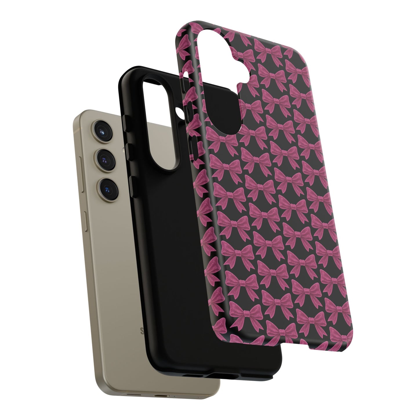Pink Bow Samsung Case Coquette Aesthetic Phone Cover Cute Girly Phone Case Glossy Y2K Accessory Kawaii Samsung Case Gift