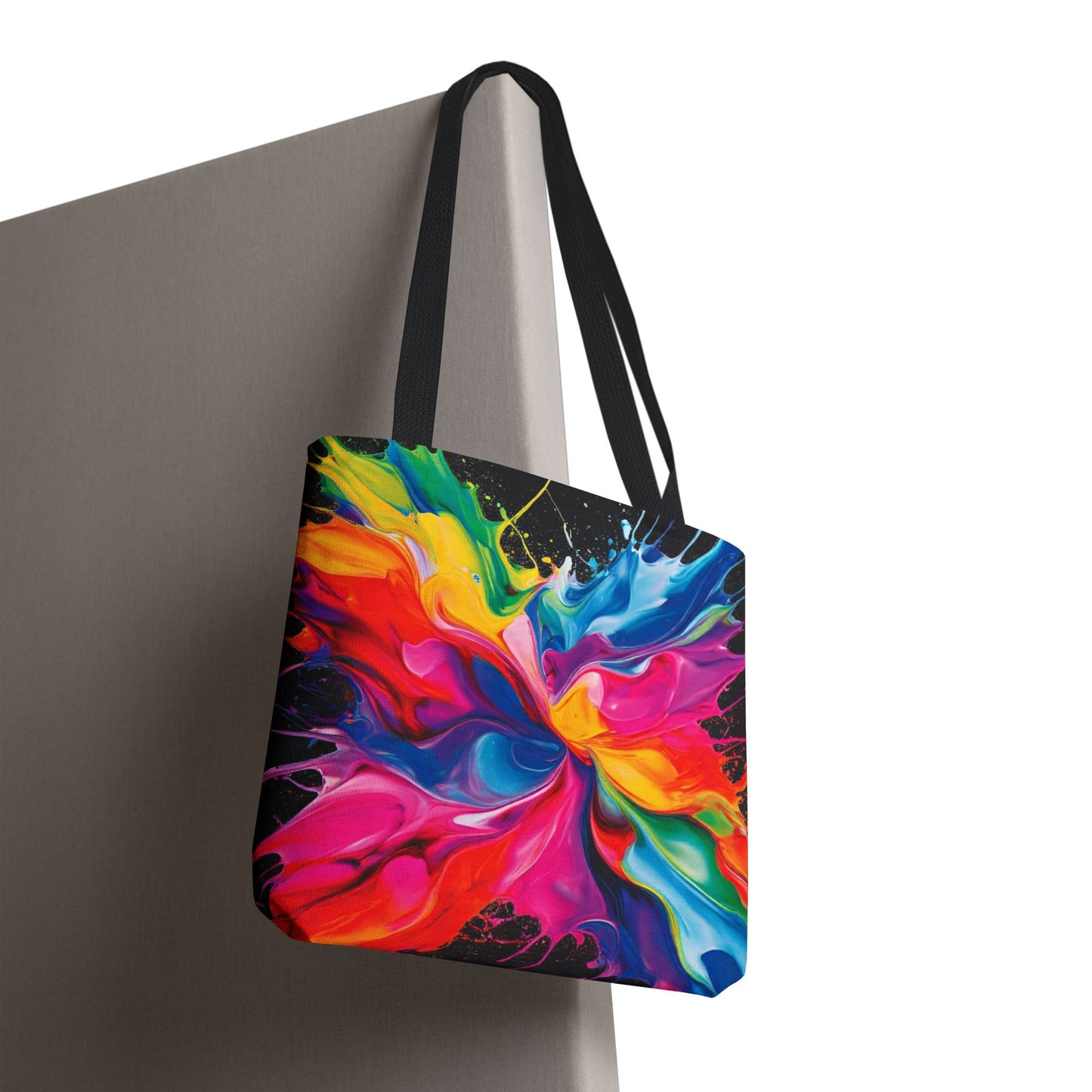 Vibrant Abstract Swirl Tote Bag | Colorful Expressionism Canvas Tote – Bold Art Accessory & Eco-Friendly Gift for Art Lovers