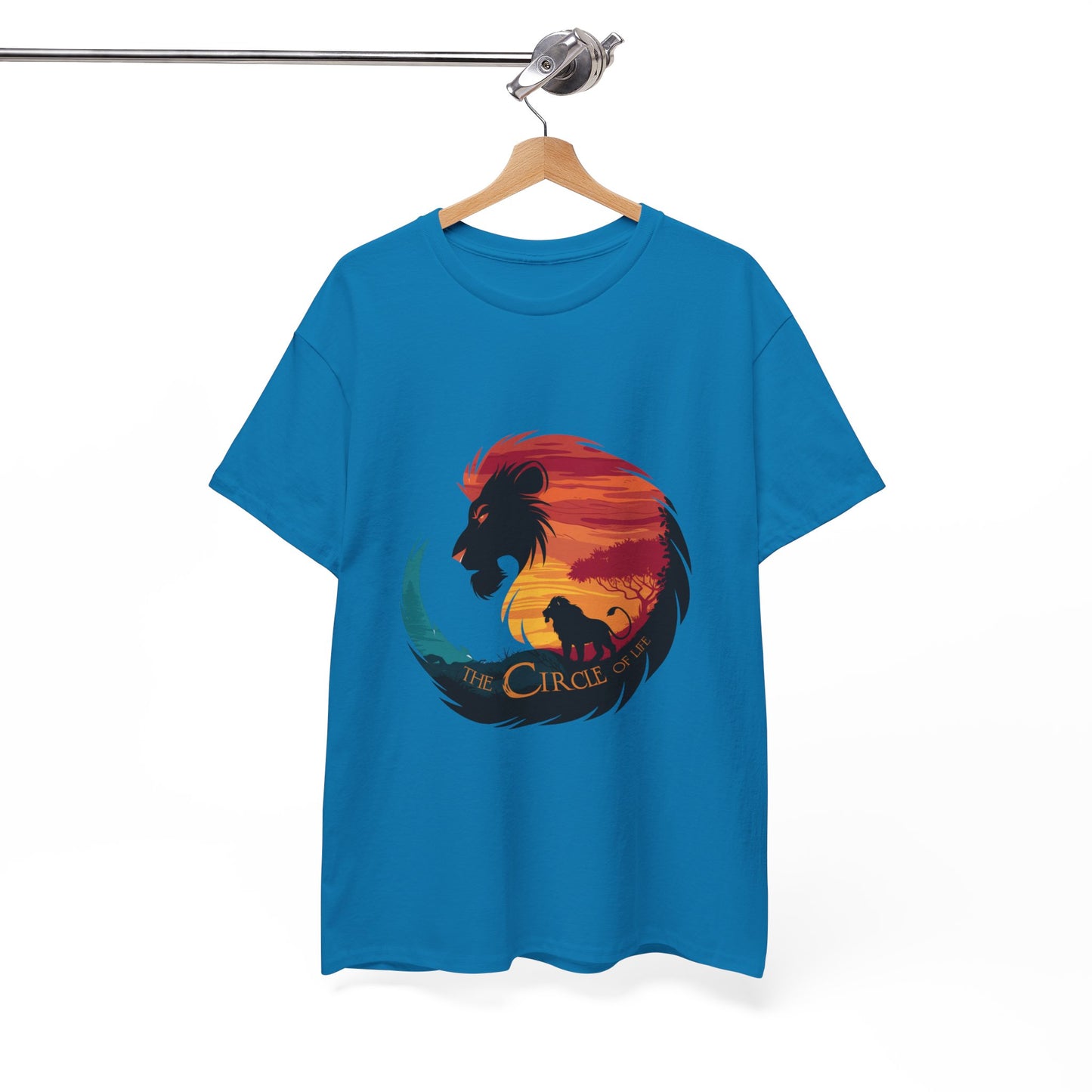 The Circle of Life Lion Shirt – Sunset Safari Wildlife Graphic Tee – Inspirational Nature T-Shirt for Animal Lovers & Adventure Fans