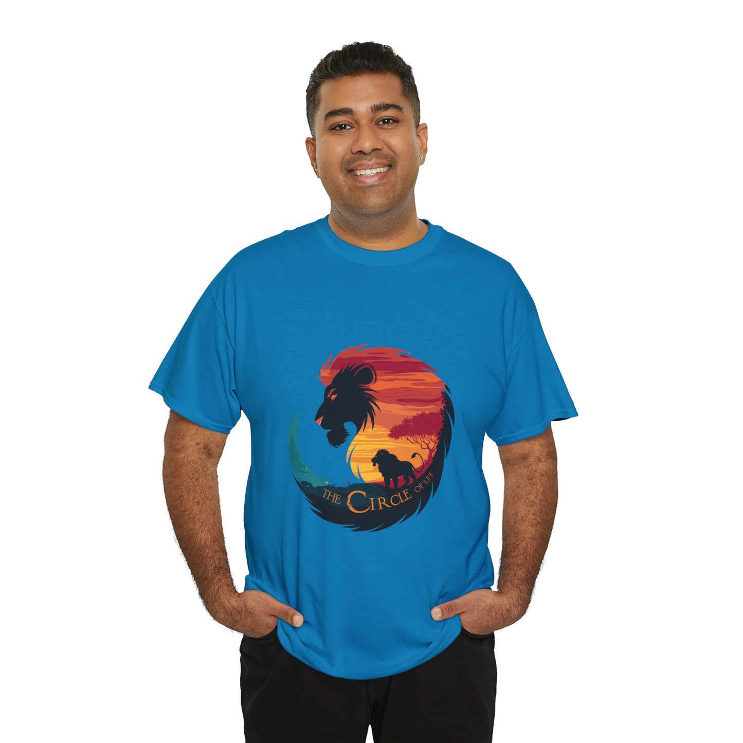 The Circle of Life Lion Shirt – Sunset Safari Wildlife Graphic Tee – Inspirational Nature T-Shirt for Animal Lovers & Adventure Fans