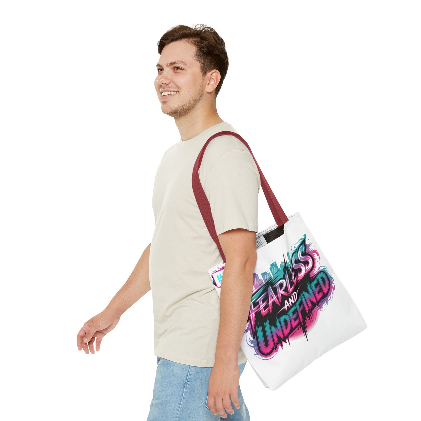 Custom Name Tote Bag | Fearless and Undefined Design | K-Pop Inspired Gift for Fans | Personalized Bold Aesthetic Bag | Trendy Streetwear Tote