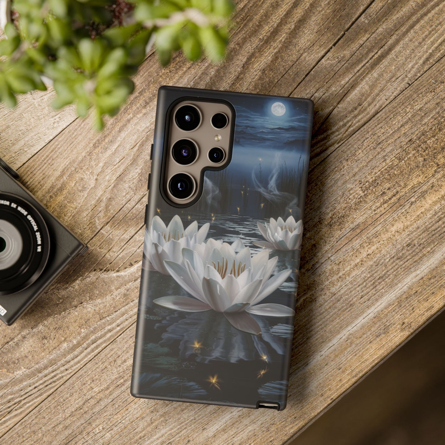 Samsung Galaxy Tough Case - Water Lillies Moonlit Sky Phone Cover