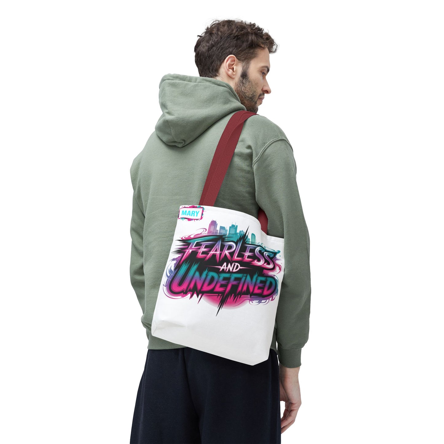 Custom Name Tote Bag | Fearless and Undefined Design | K-Pop Inspired Gift for Fans | Personalized Bold Aesthetic Bag | Trendy Streetwear Tote