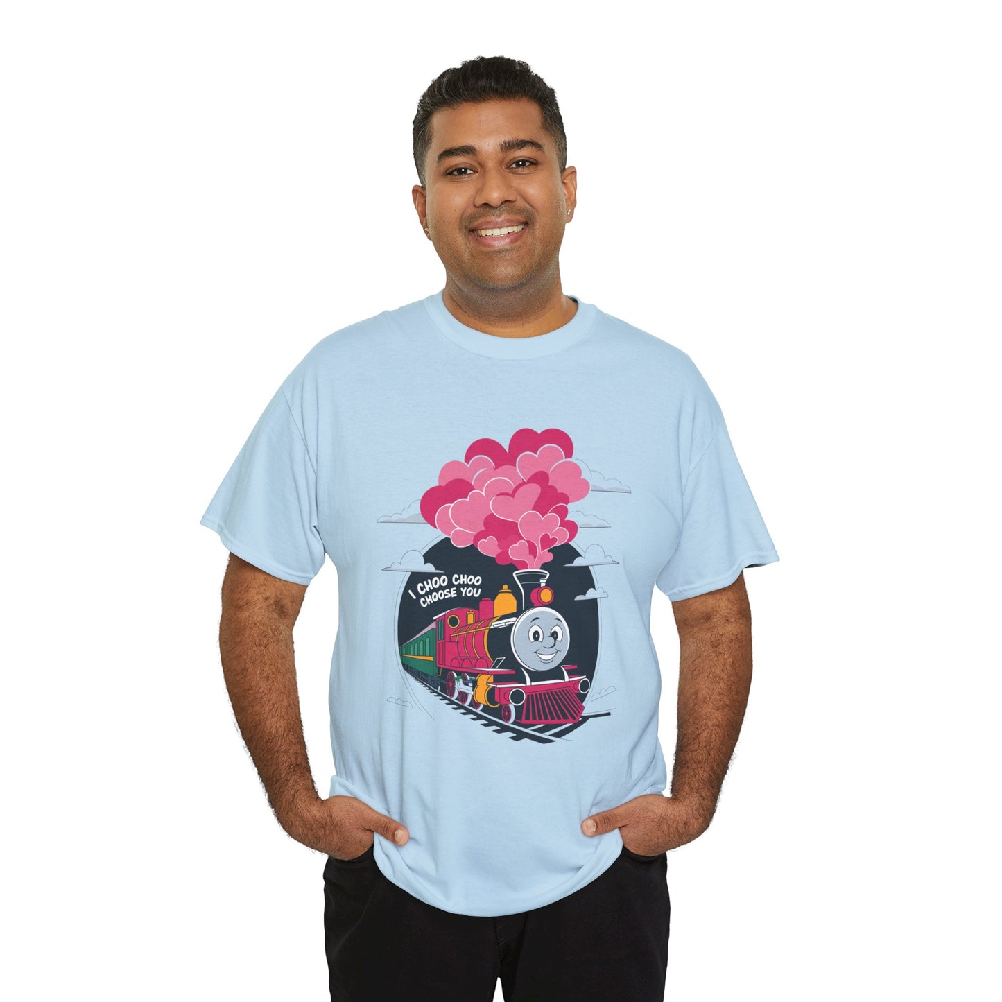 I Choo Choo Choose You Shirt, Cute Train Valentine Tee, Funny Love Graphic TShirt, Romantic Gift For Him Her, Valentine Pun Shir