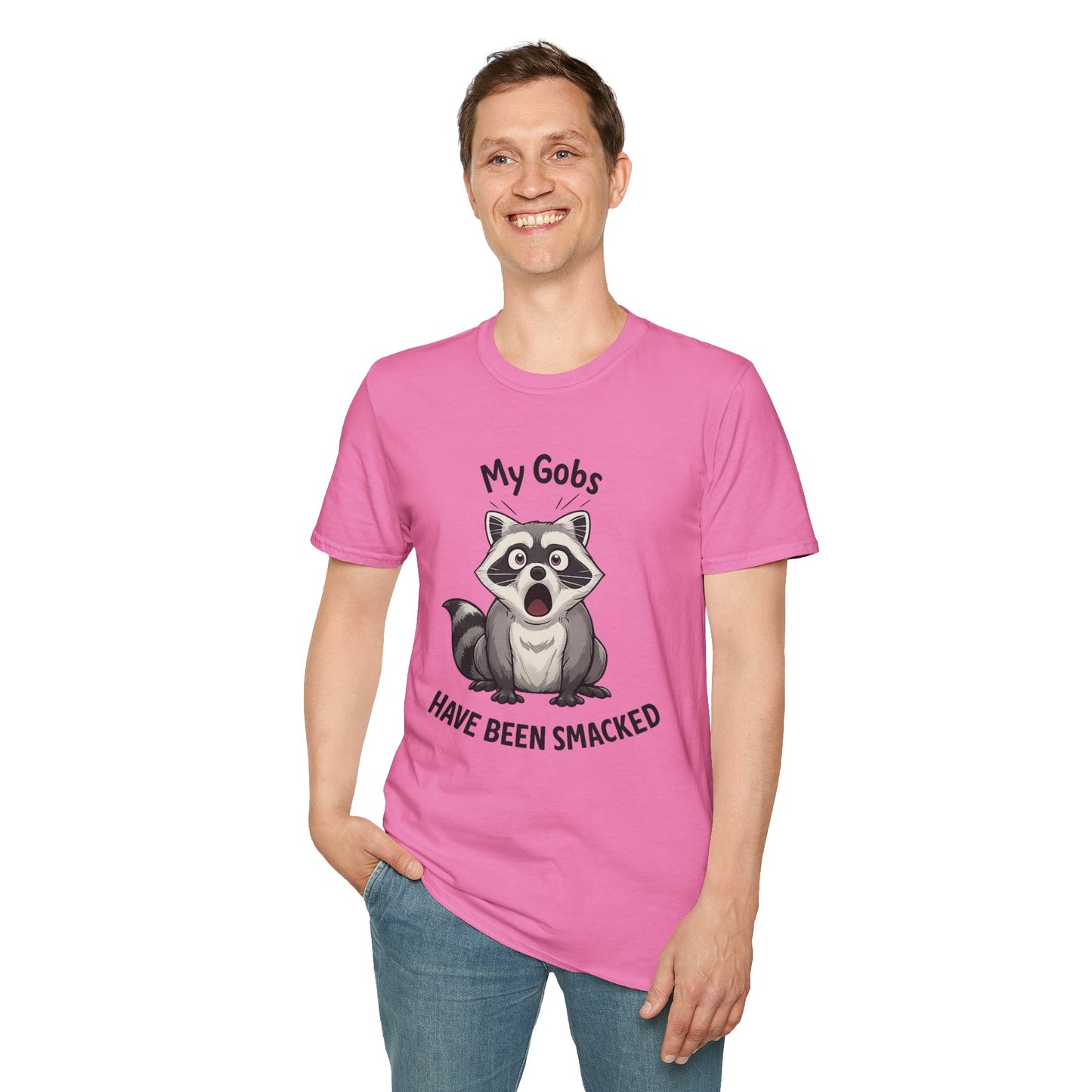 My Gobs Have Been Smacked Shirt, Funny Raccoon T Shirt, Gobsmacked Joke Tee, Meme Animal Shirt, Absurd Humor Graphic Tee