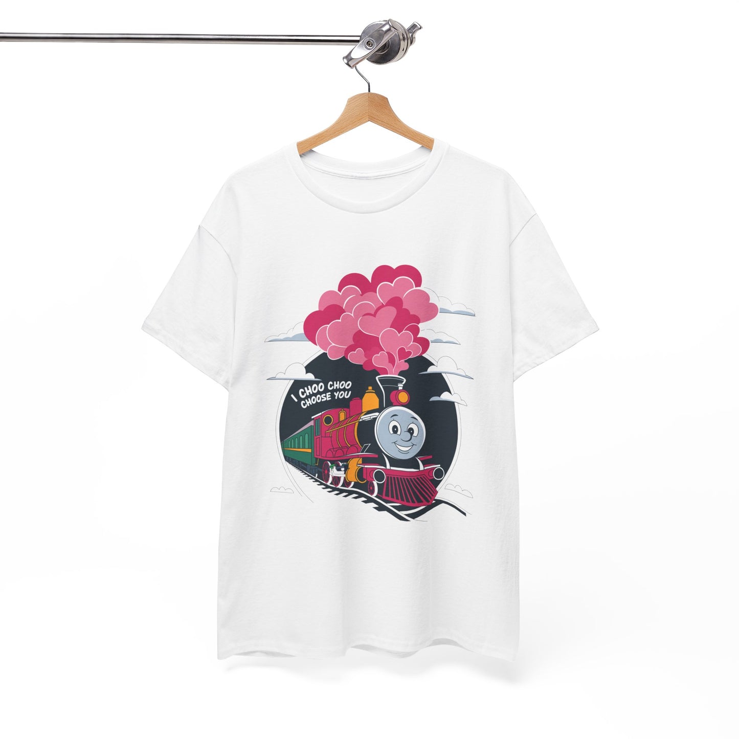 I Choo Choo Choose You Shirt, Cute Train Valentine Tee, Funny Love Graphic TShirt, Romantic Gift For Him Her, Valentine Pun Shir