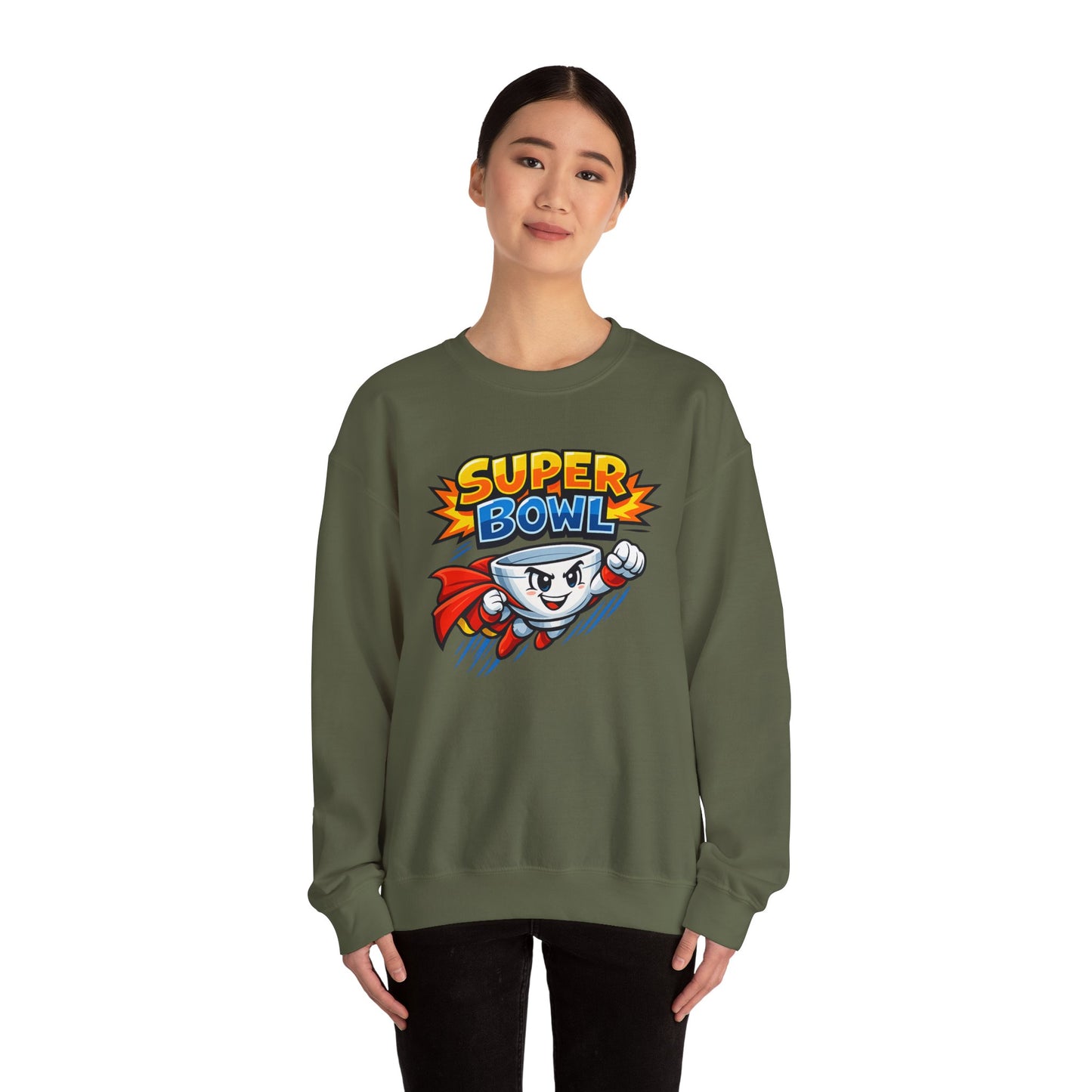 Super Bowl Sweatshirt, Funny Super Bowl Crewneck, Football Party Sweatshirt, Game Day Pullover, Bowl Pun Shirt, Unisex Graphic Crew