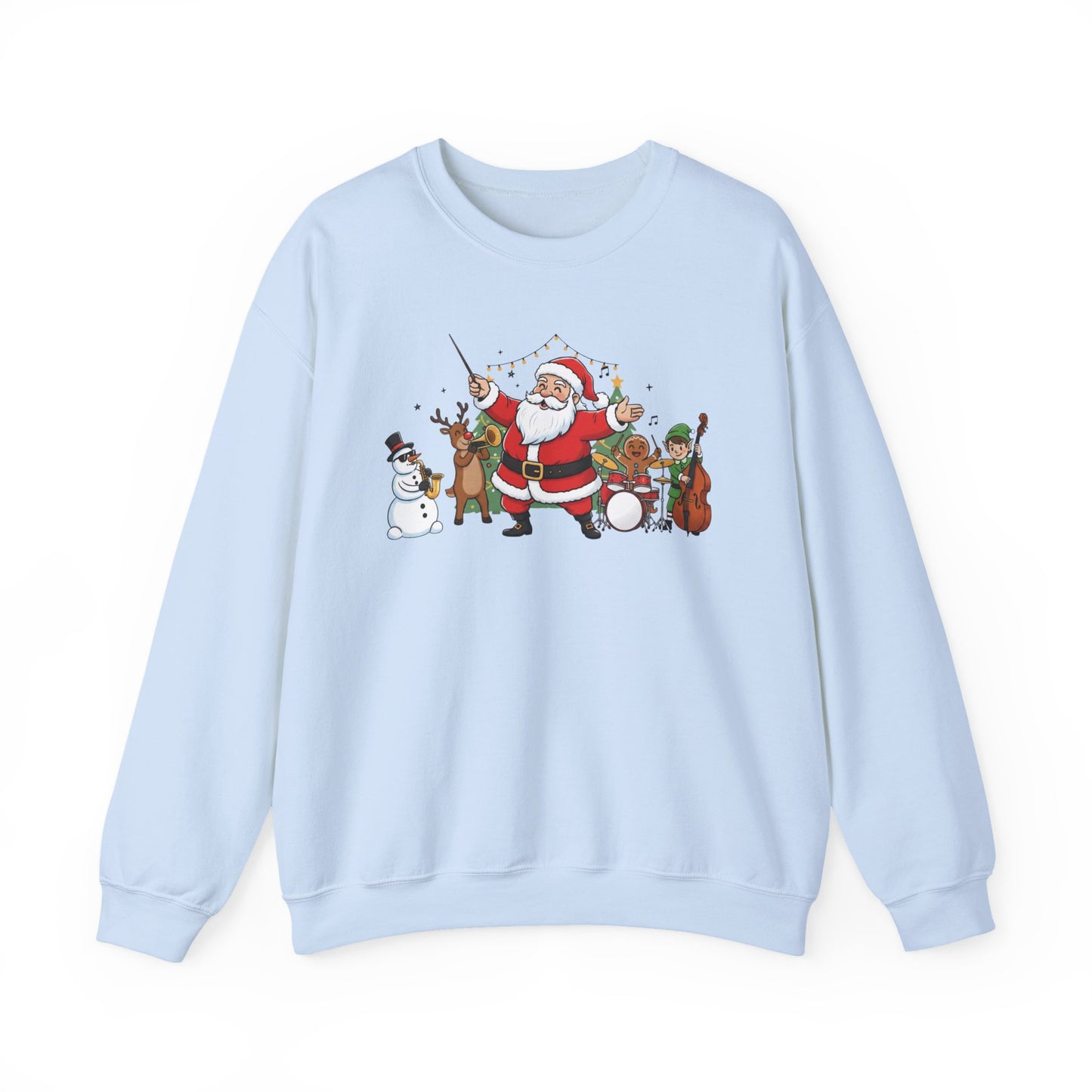 Santa’s Christmas Band Sweatshirt | Funny Holiday Crewneck | Festive Unisex Christmas Sweater | Cozy Winter Gift