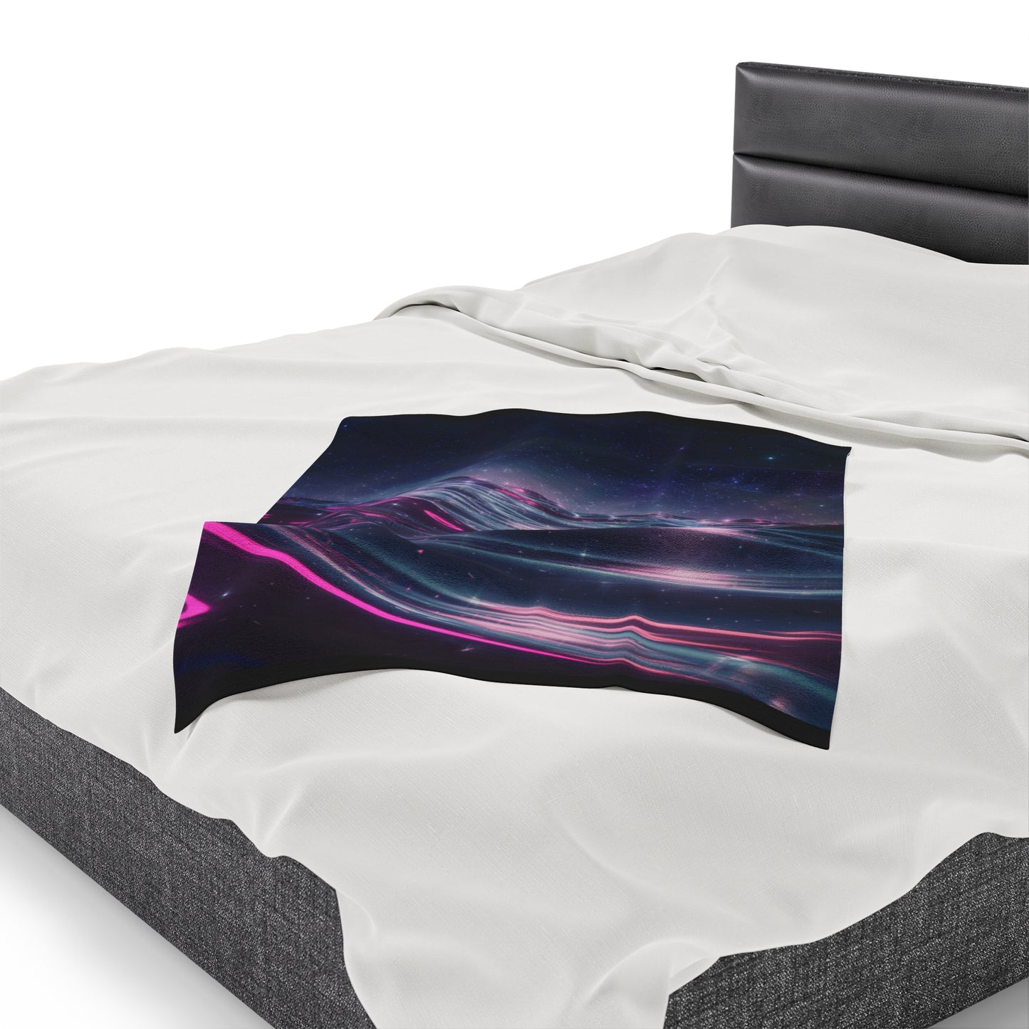 Plush Blanket with Galactic Ocean Design