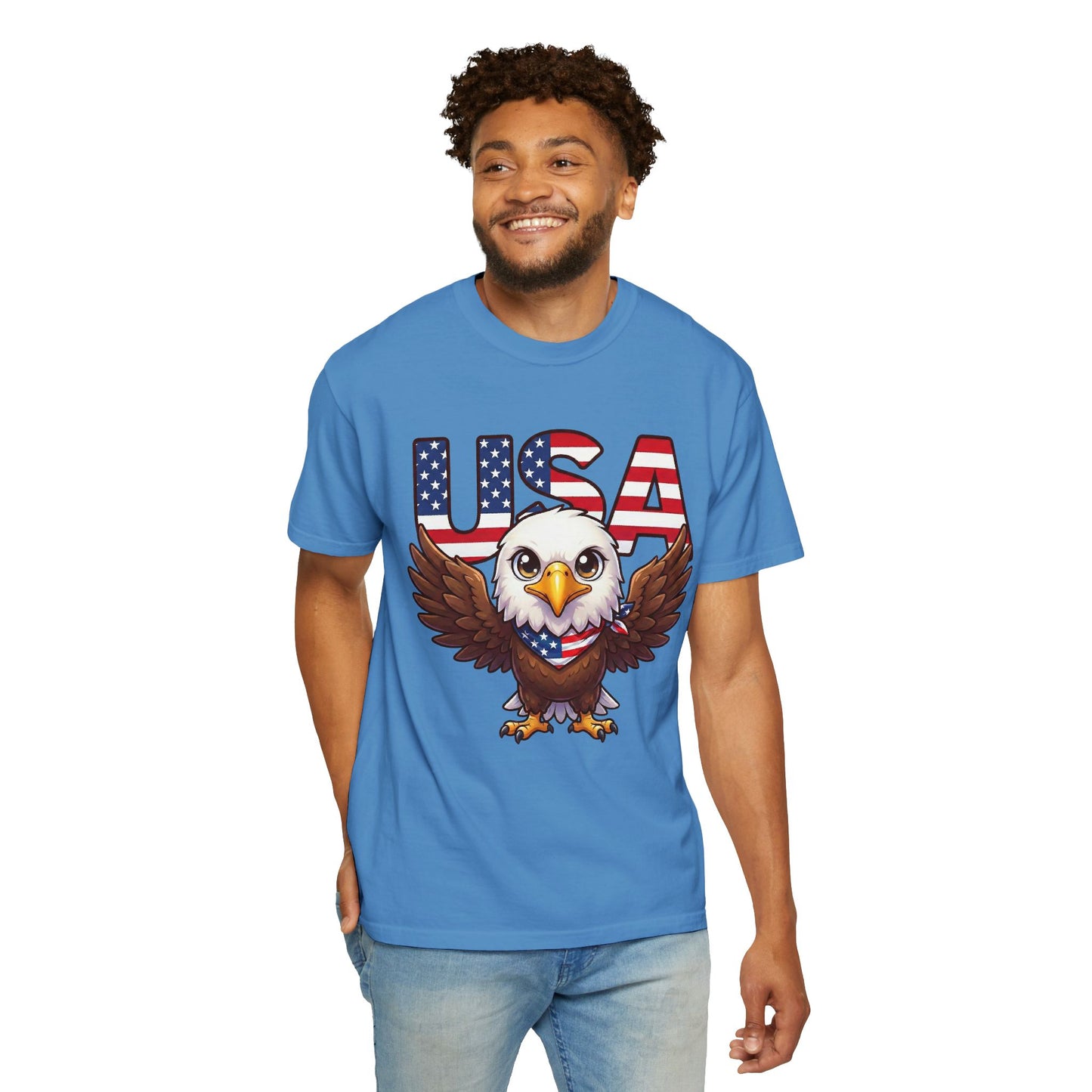 USA Eagle Shirt, Patriotic Comfort Colors Shirt, American Flag Eagle T Shirt, Fourth Of July Shirt, Freedom Graphic Tee, USA Pride Shirt