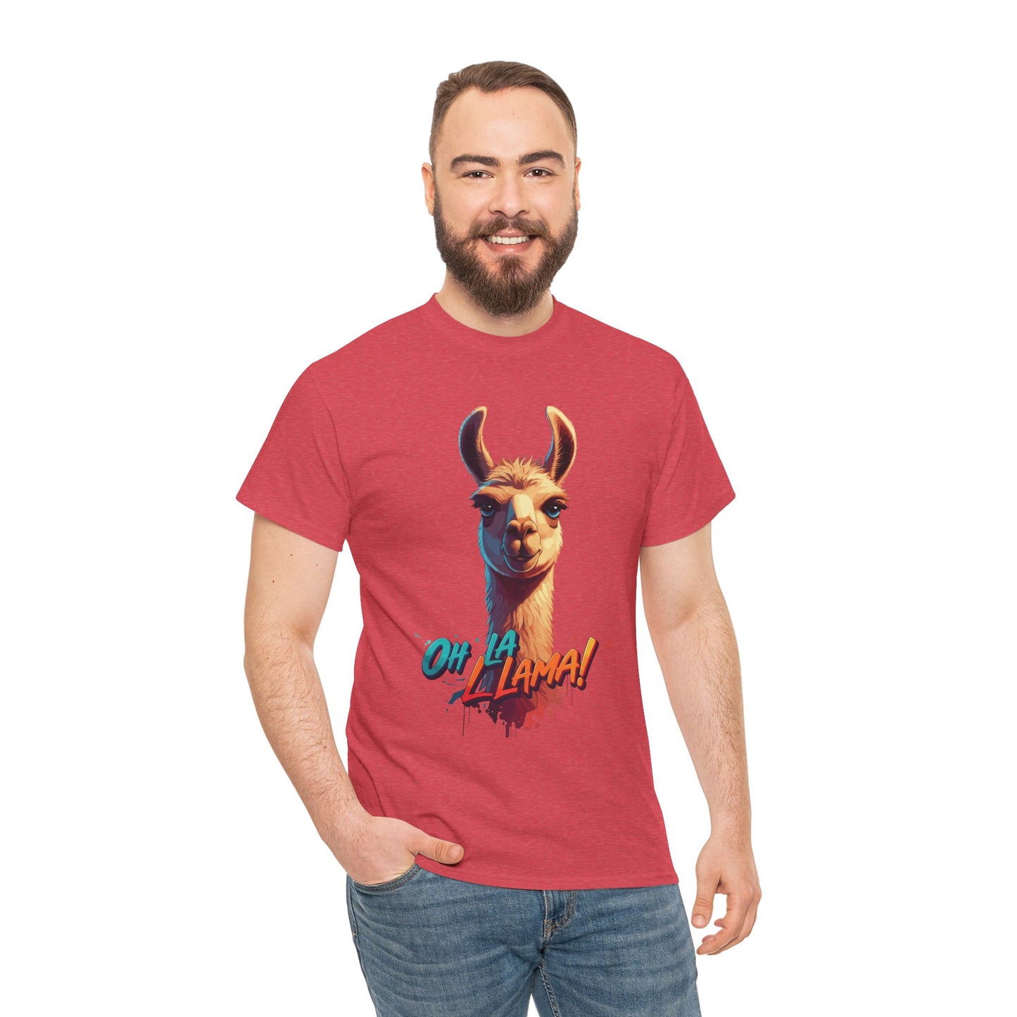 Oh la Llama Graphic Tee | Fun Llama T-Shirt, Cute Animal Lover Shirt, Llama Lover Gift, Quirky Party Tee, Trending Llama Fashion