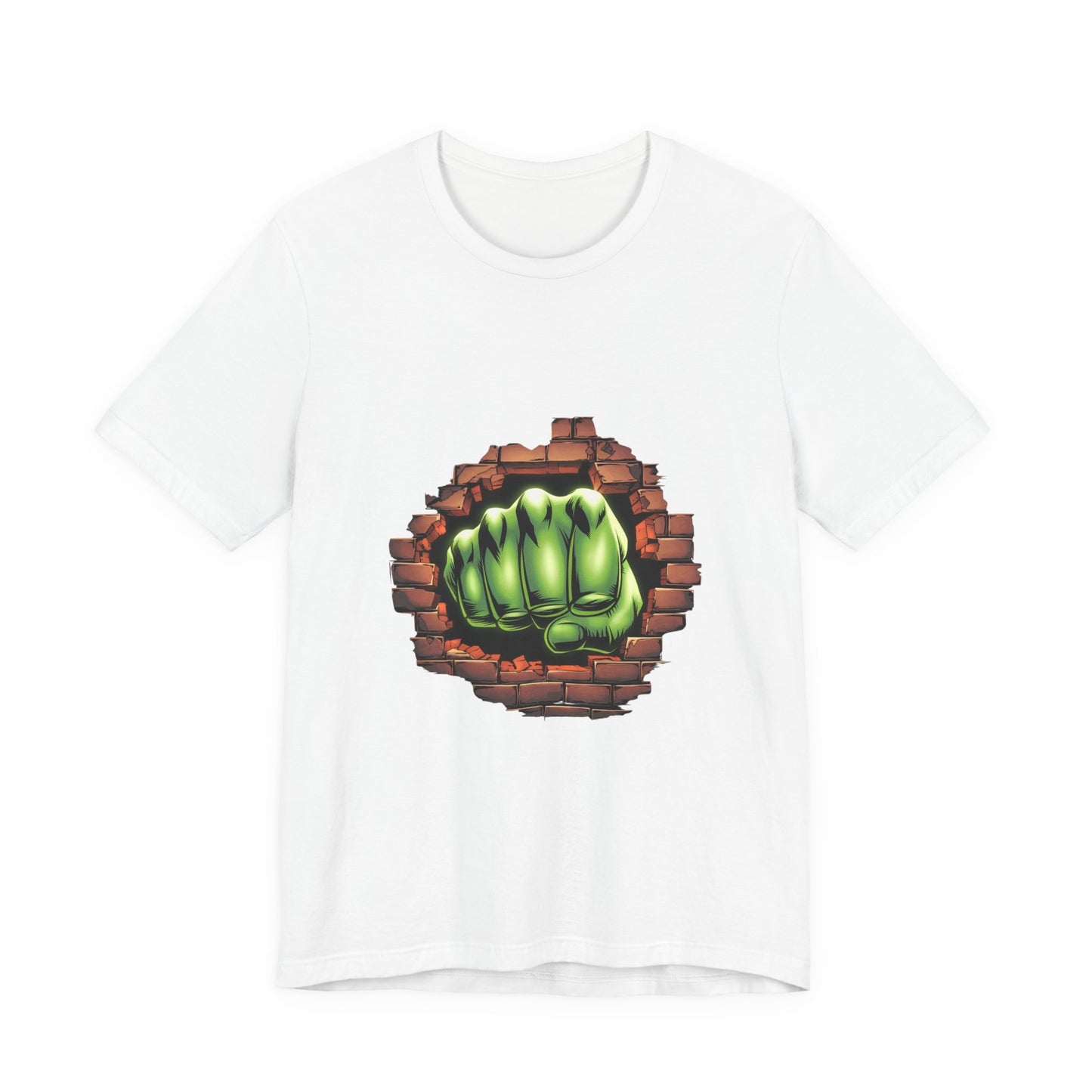 Green Hero Fist Graphic Tee – Superhero Shirt, Comic Pop Art, Gamer Gift, Y2K Dopamine Aesthetic, Funny Nerd Fashion, Unisex T‑shirt
