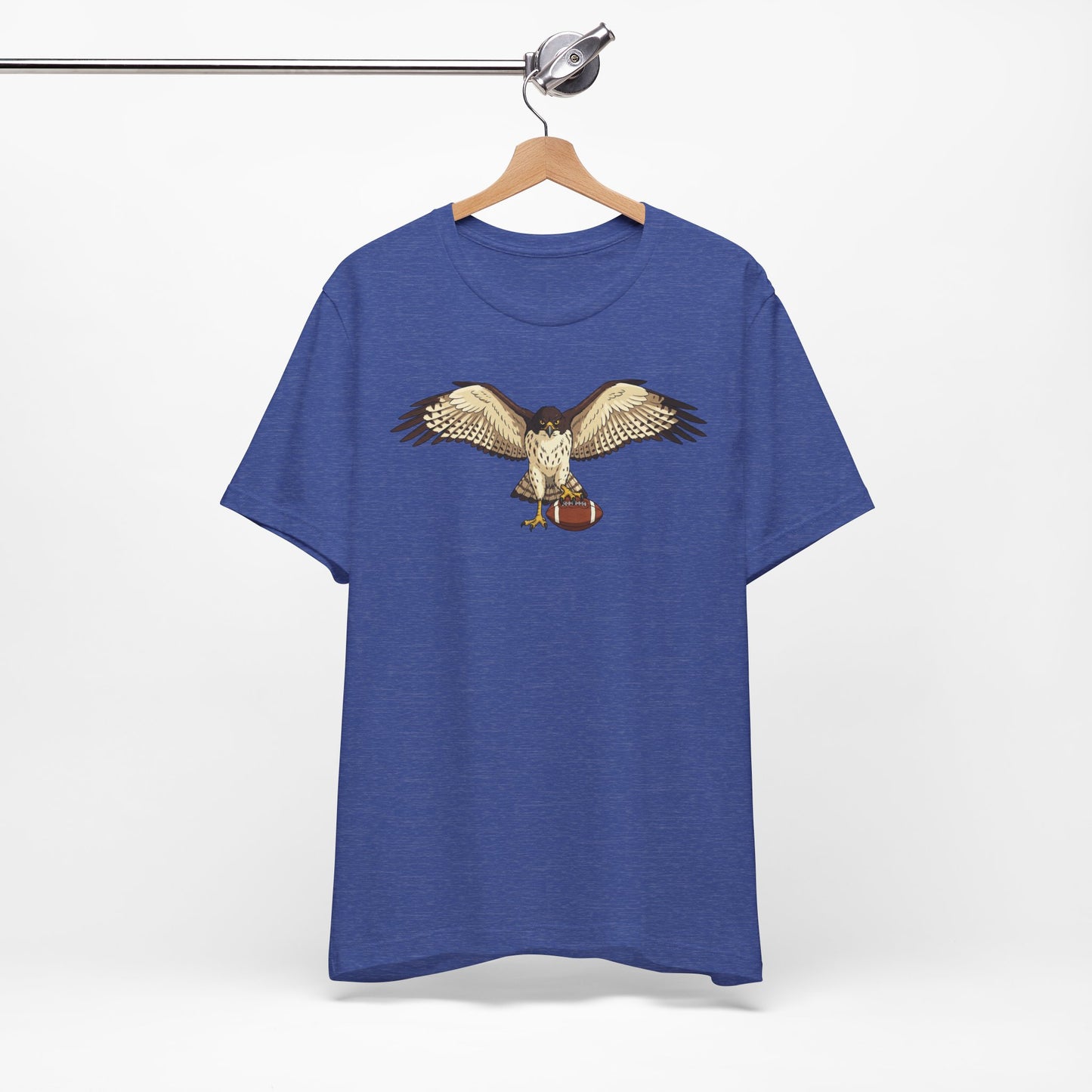 Hawk Football Shirt, Hawk Holding Football T Shirt, Football Mascot Tee, Bird Of Prey Shirt, Sports Fan Gift, Game Day Hawk Tee