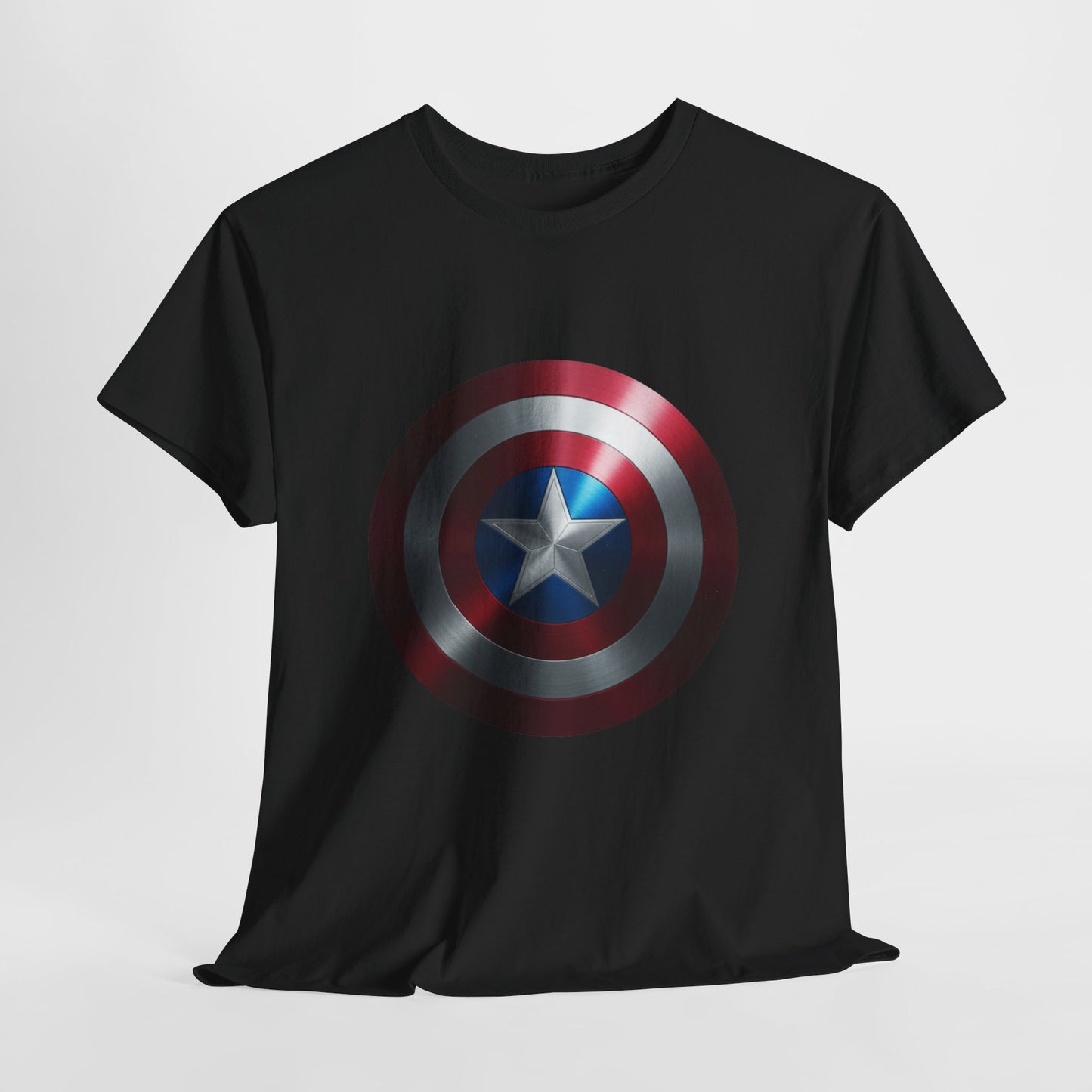 Patriotic Hero Shield Shirt – Star Emblem Graphic Tee – Super Soldier Gift – Comic Inspired Unisex Shirt – Cosplay Convention Top
