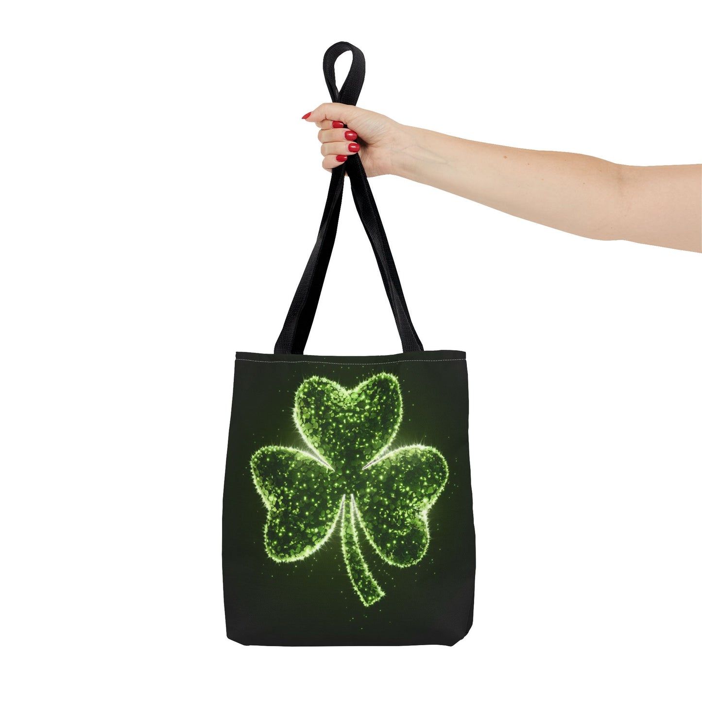 Lucky Shamrock Tote Bag, Green Clover Design Eco-Friendly Shoulder Bag For St. Patrick’s Day, Reusable Tote For Everyday Use And Gifts