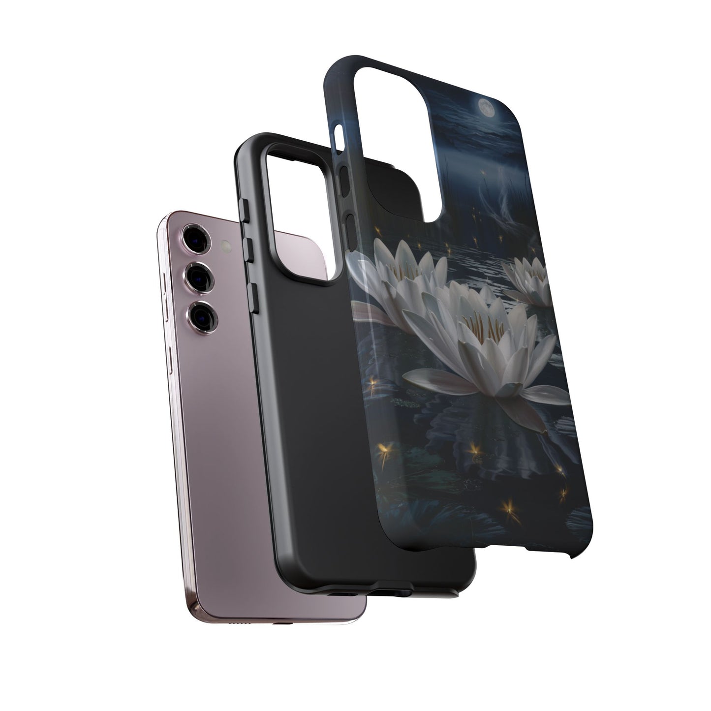 Samsung Galaxy Tough Case - Water Lillies Moonlit Sky Phone Cover