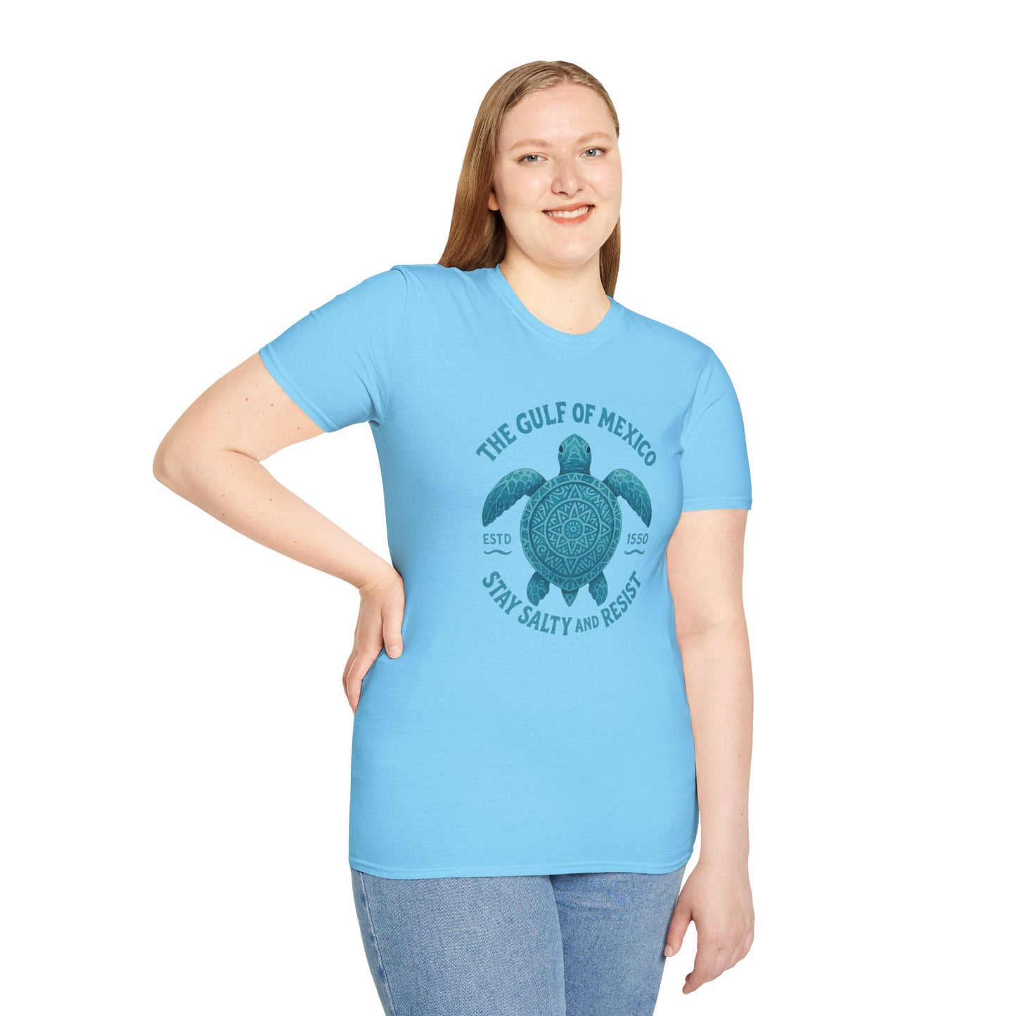Gulf of Mexico Watercolor Sea Turtle T-Shirt - Ocean Wildlife Tee - Nature Lover Gift - Summer Beach Top - Coastal Art Graphic Tee