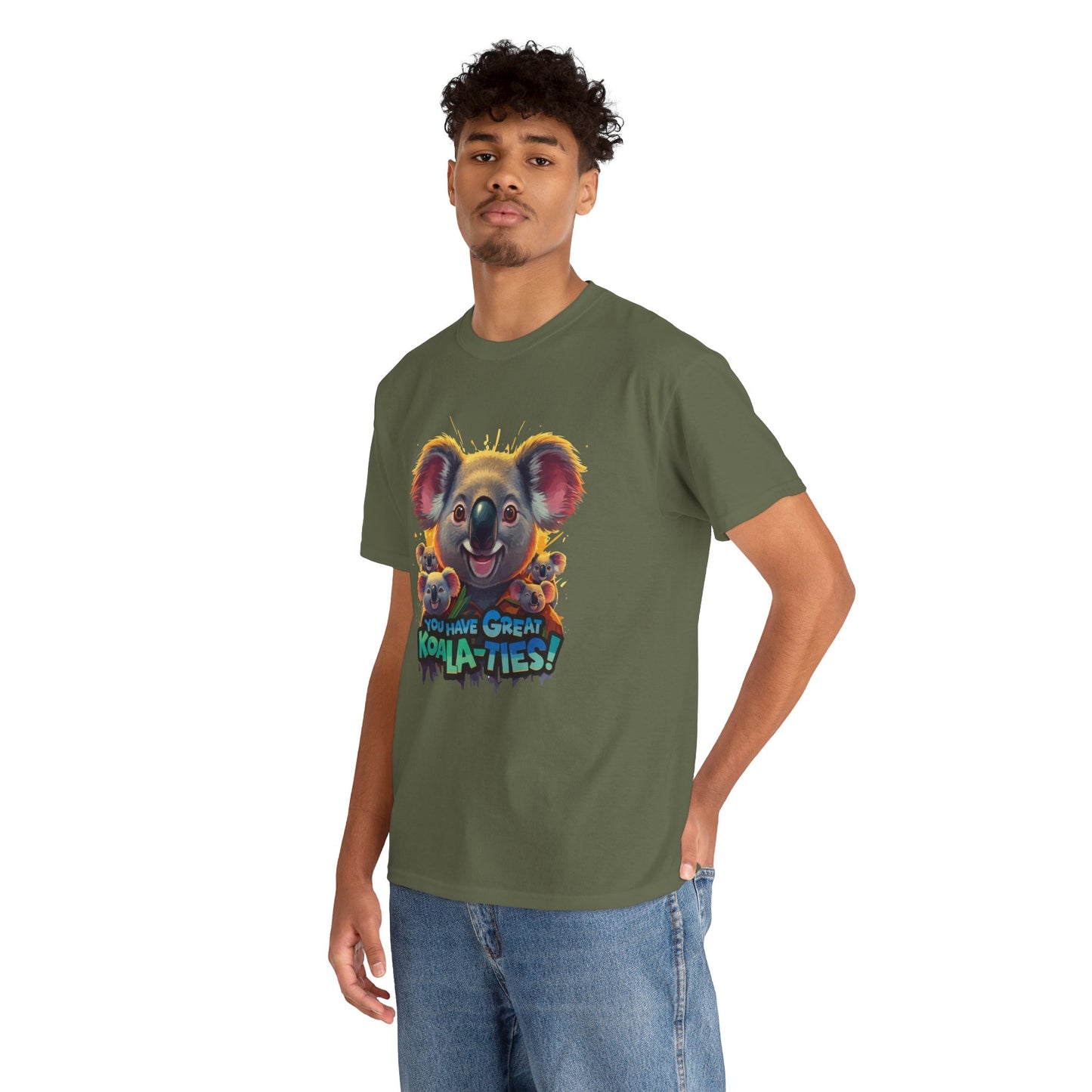 You Have Great Koala‑ties Tee – Cute Koala Pun T‑Shirt, Animal Lover Gift, Funny Wildlife Graphic, Unisex Casual Tee