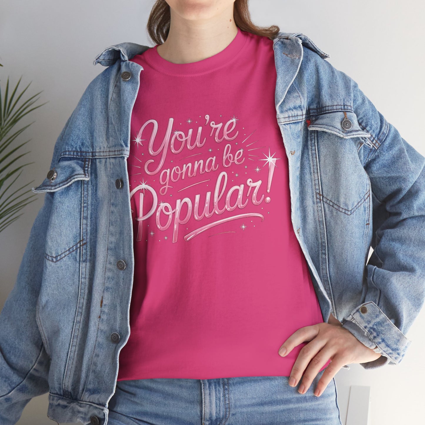 You’re Gonna Be Popular Wicked Musical Tee – Broadway Quote Shirt – Funny Retro Typography T-Shirt for Theatre Fans & Musical Lovers