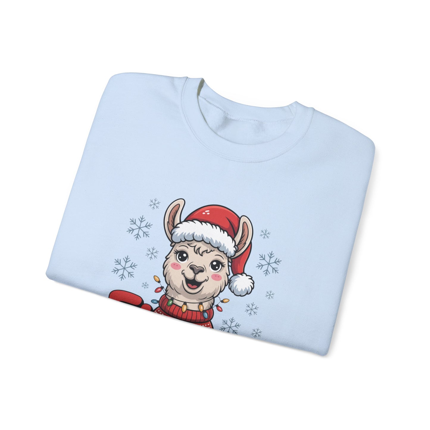 Fleece Navidad Christmas Sweatshirt, Funny Llama Holiday Sweater, Cozy Unisex Crewneck, Cute Christmas Pun Gift For Friends And Family