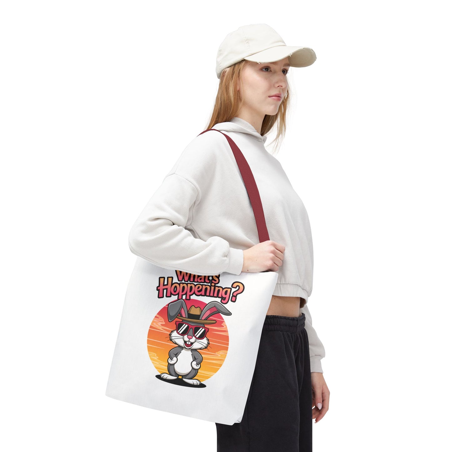Bunny Tote Bag - 'What's Hoppening'