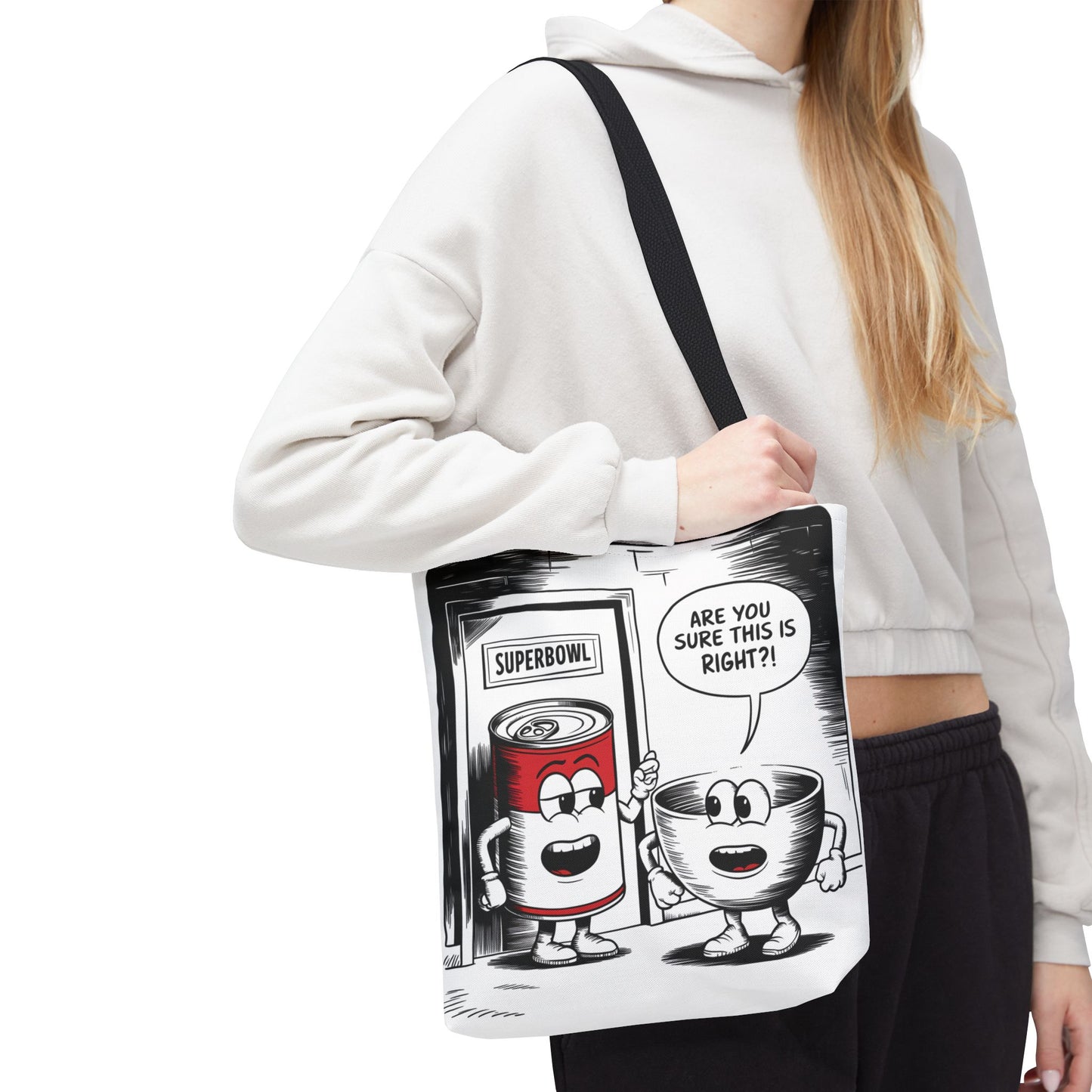 Tote Bag - Comic Superbowl Soup Design