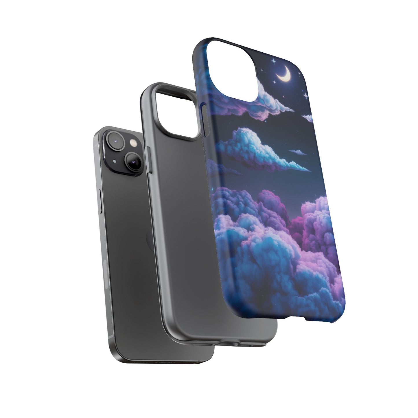 Dreamy Clouds & Moon Tough iPhone Case