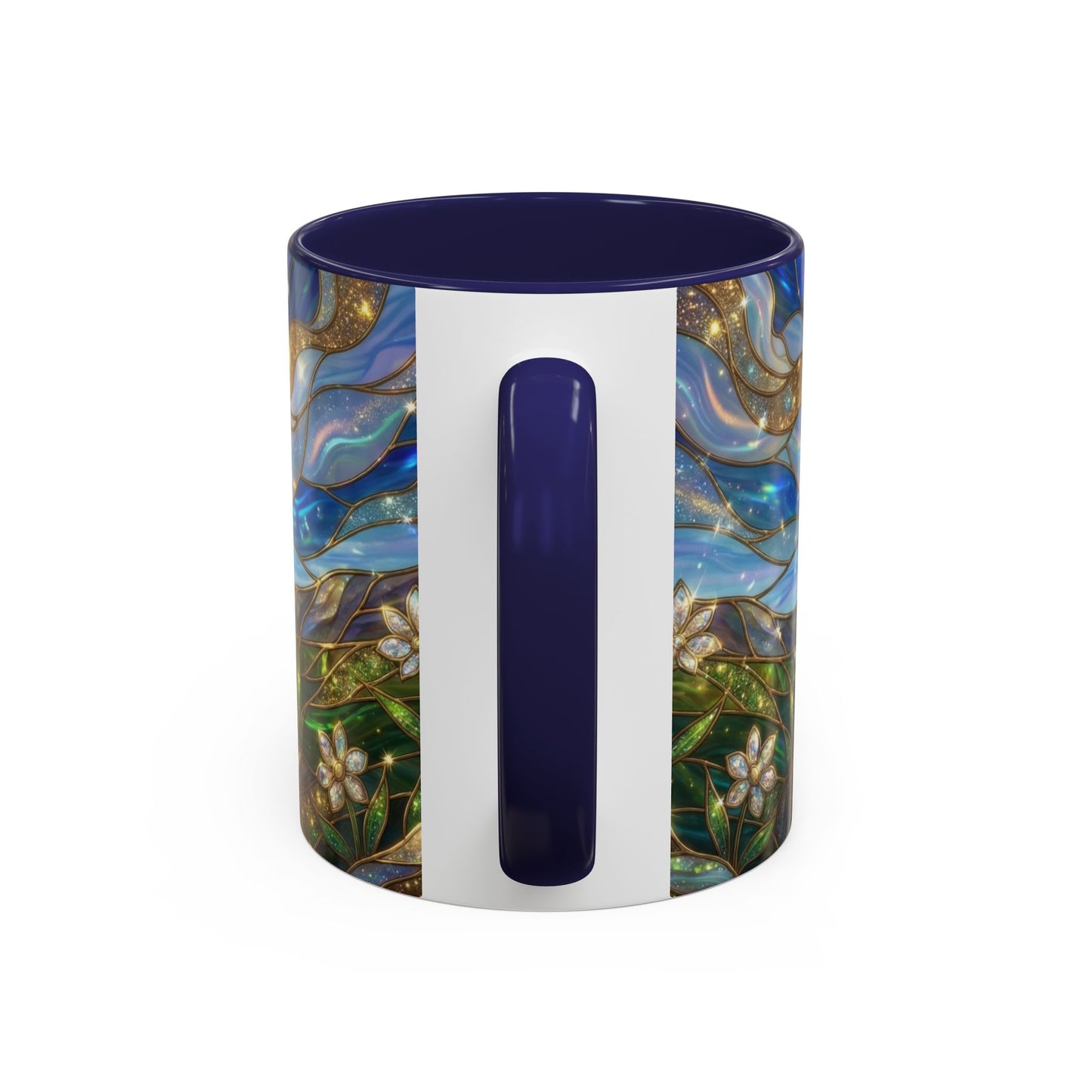 Stained Glass Cross Mug, Christian Coffee Mug, Faith Inspired Art Cup, Religious Gift For Women Men, Inspirational Christian Mug