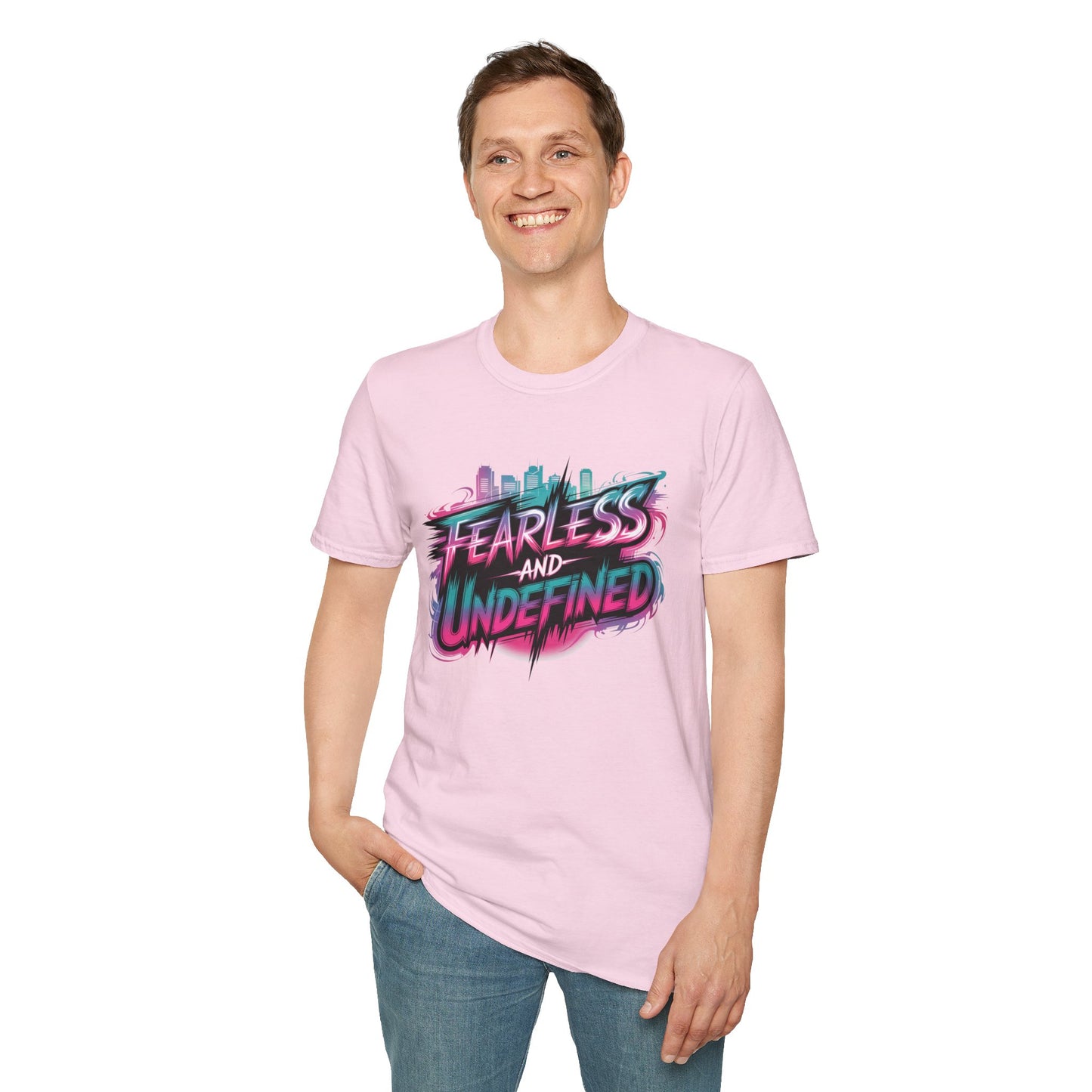 Fearless And Undefined T-Shirt, KPop Anime Inspired Shirt, Bold Motivational Tee, Neon Graphic Top, Empowering Streetwear For Fans And Dreamers