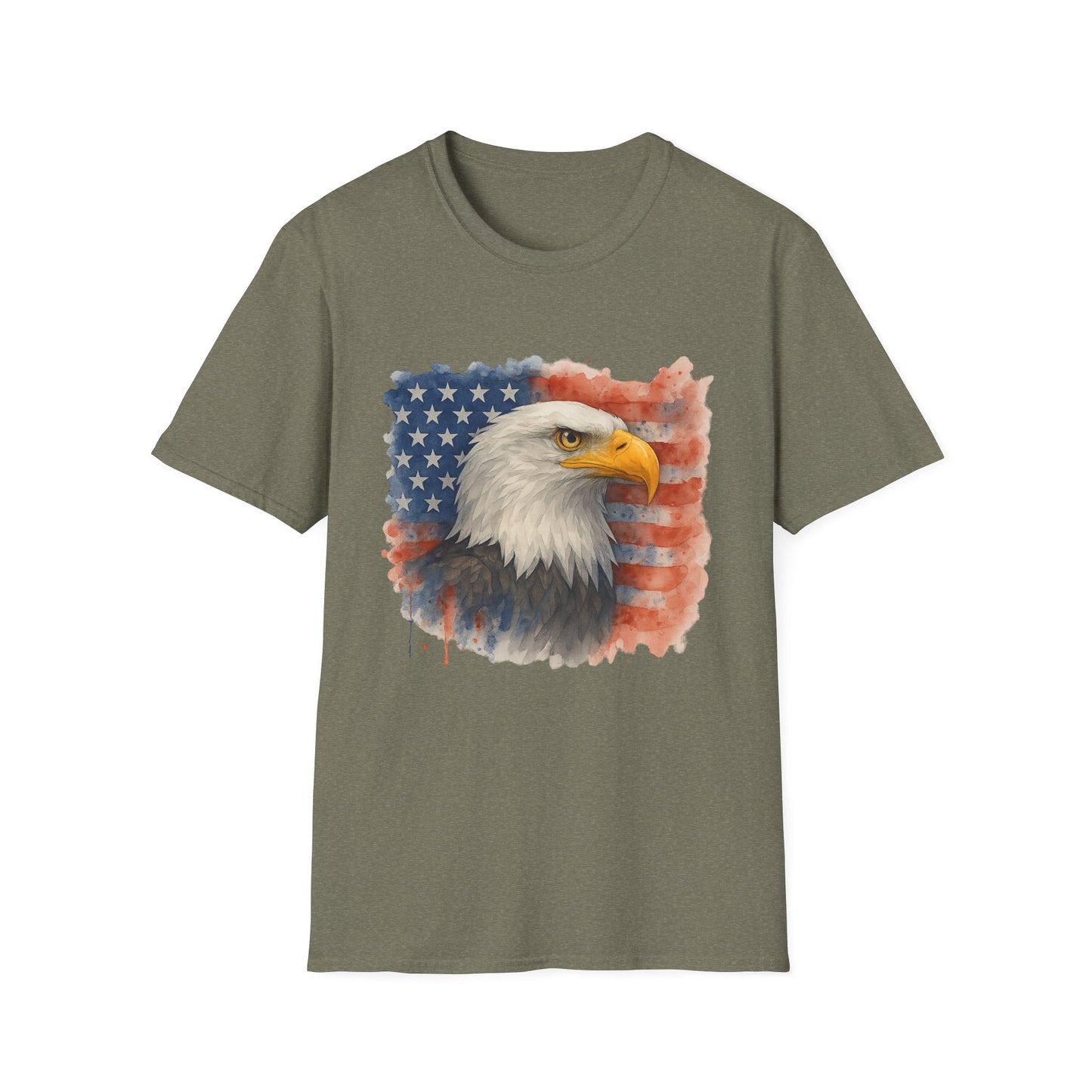 American Eagle & Flag T‑Shirt | Patriotic Graphic Tee | Bald Eagle USA Shirt | 4th of July Tee | Independence Day Apparel