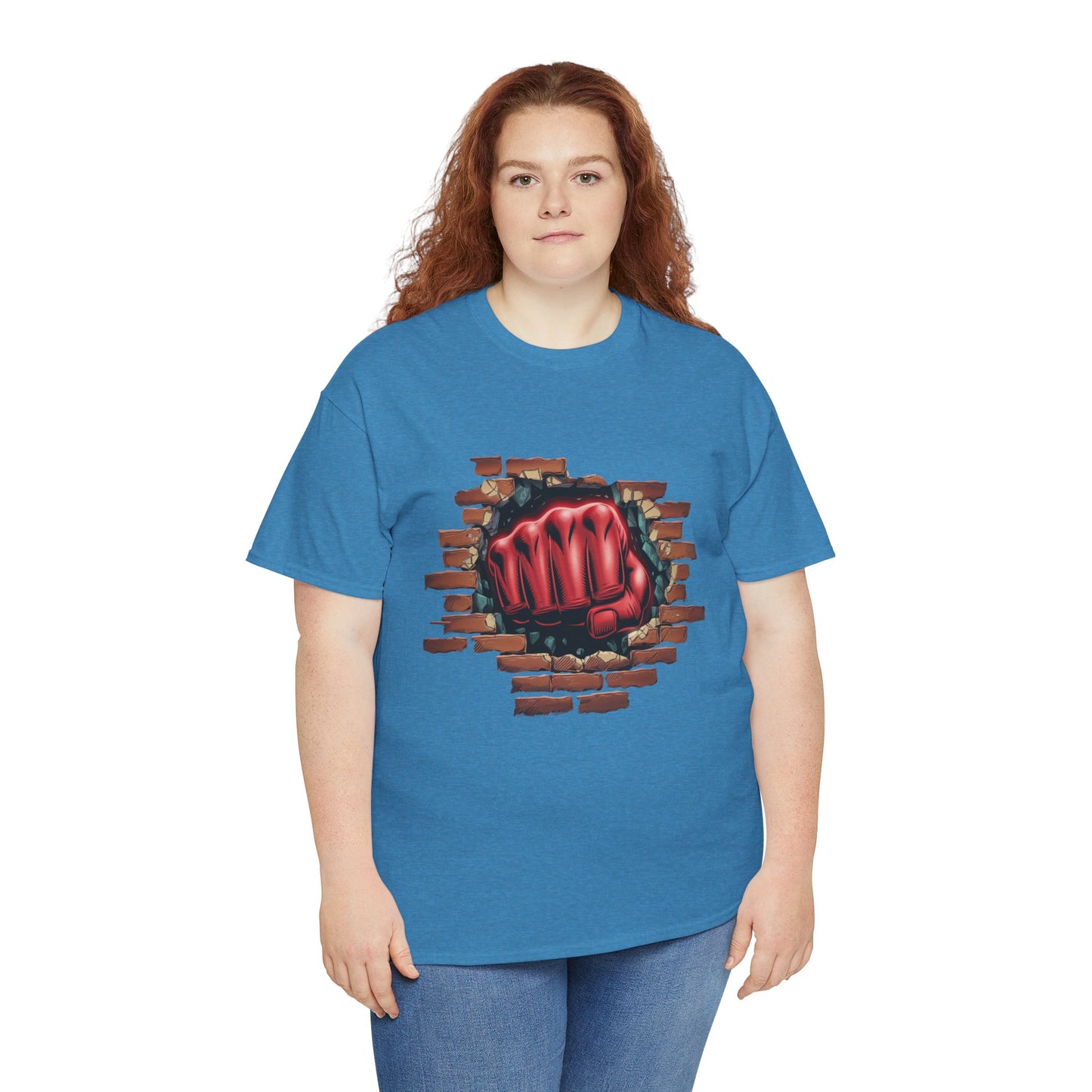 Impact Fist Graphic T-Shirt – Punch Through Brick Wall Design | Bold Streetwear Tee for Fighters, Gym & Edge-Lovers