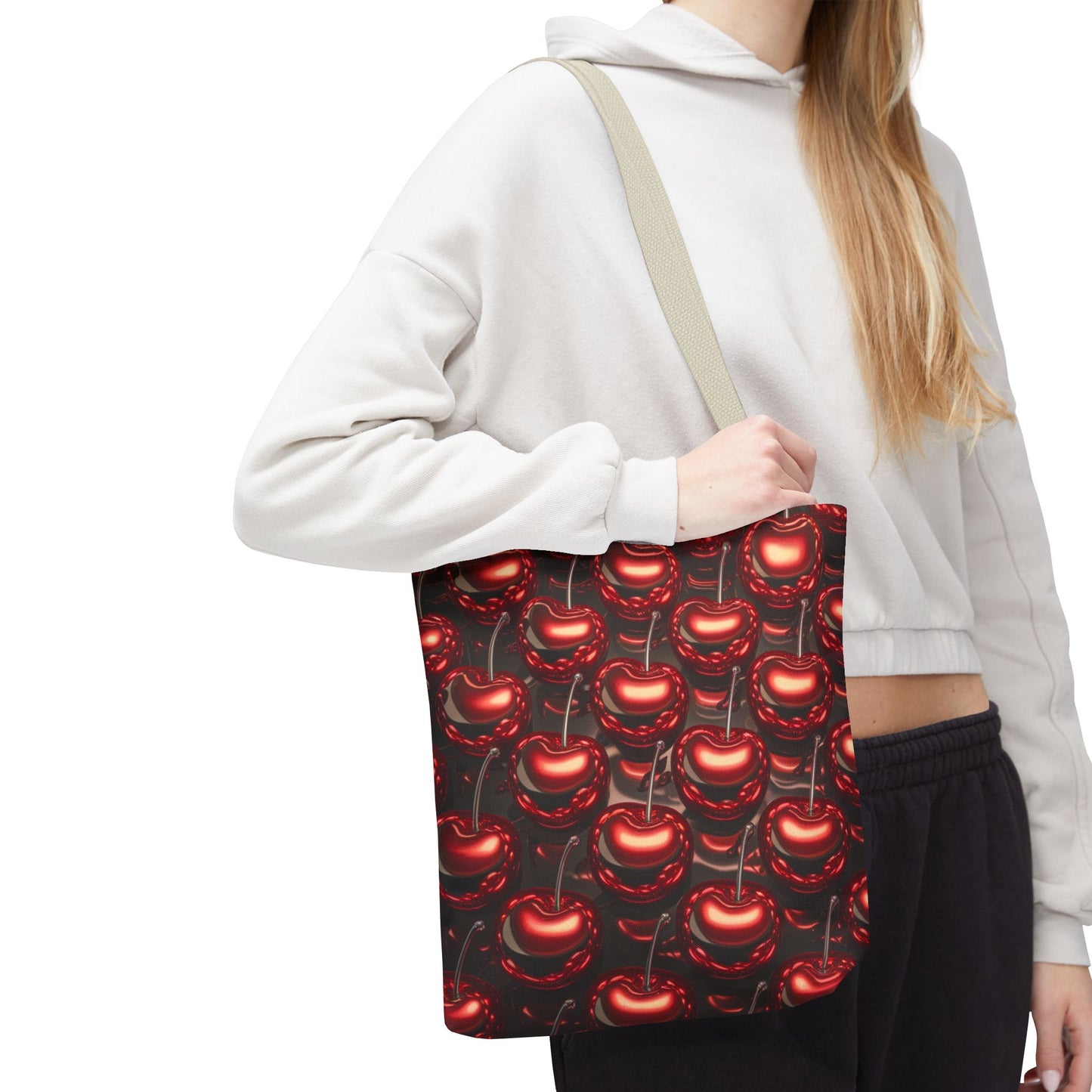 Cherry Tile Tote Bag