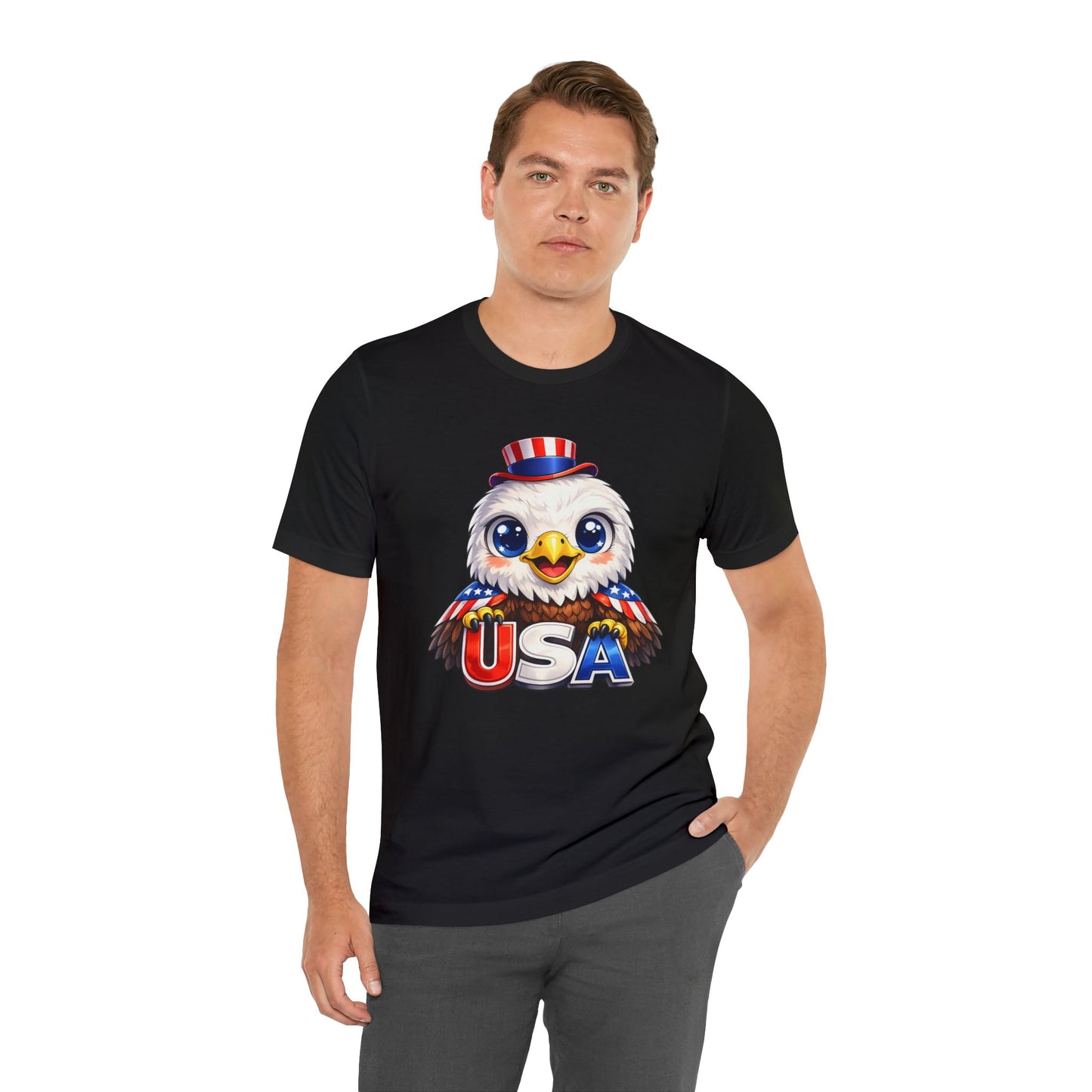 Cute USA Eagle Shirt, Patriotic Eagle T Shirt, Fourth Of July Shirt, American Flag Eagle Tee, Freedom Graphic Shirt, USA Pride Top