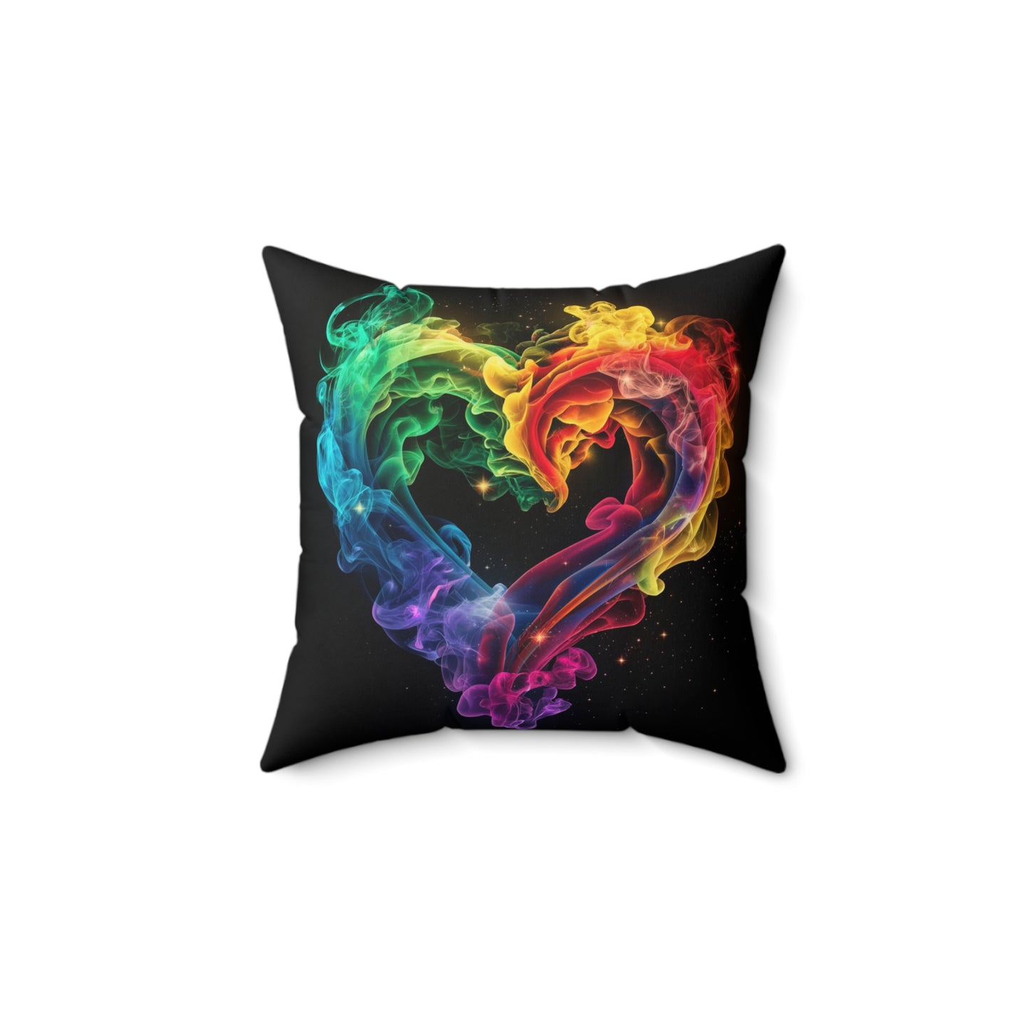 Colorful Smoke Heart Pillow