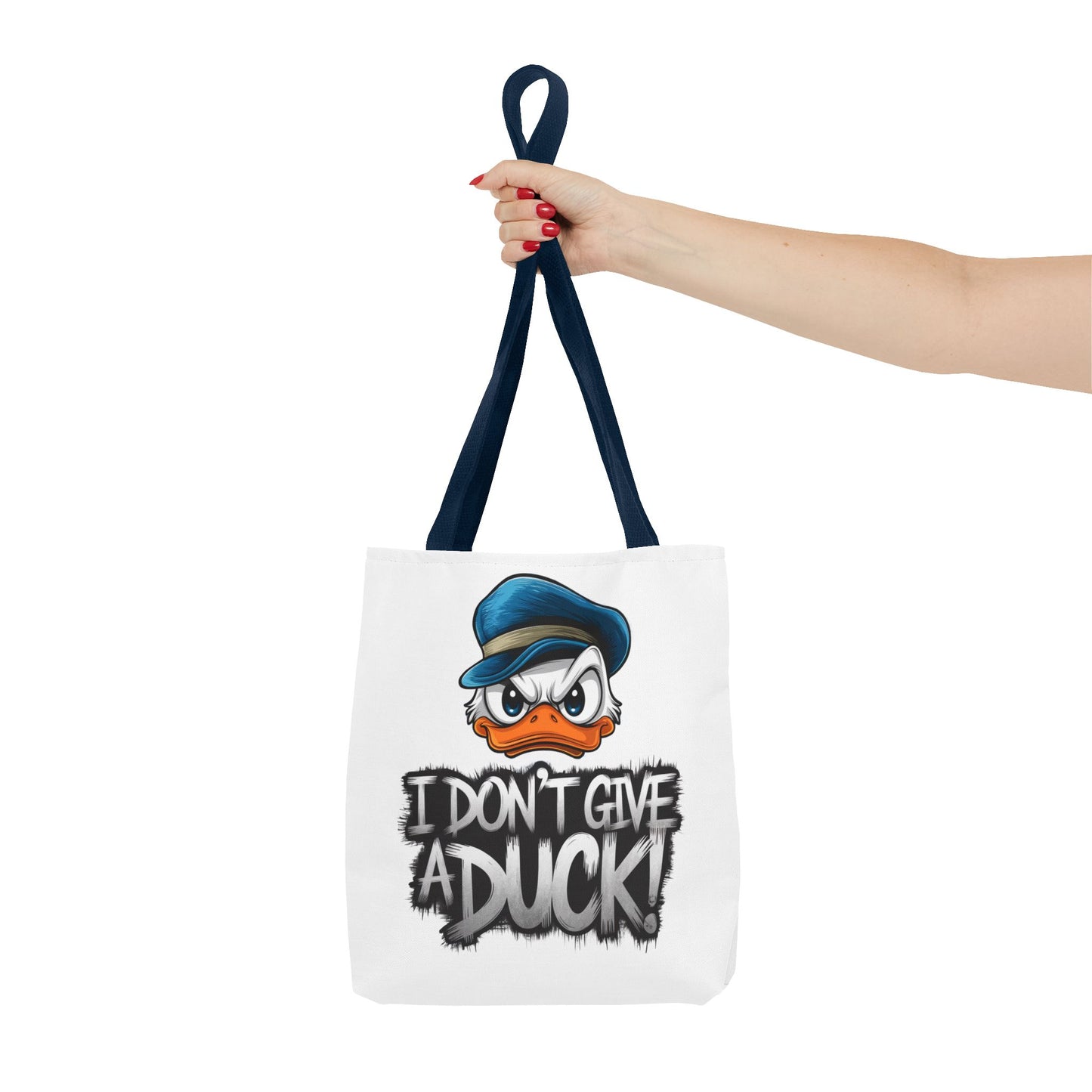 Funny Grumpy Duck Tote Bag | I Don’t Give A Duck Canvas Tote | Eco Reusable Cotton Gift Tote | Cute Animal Humor Market Bag