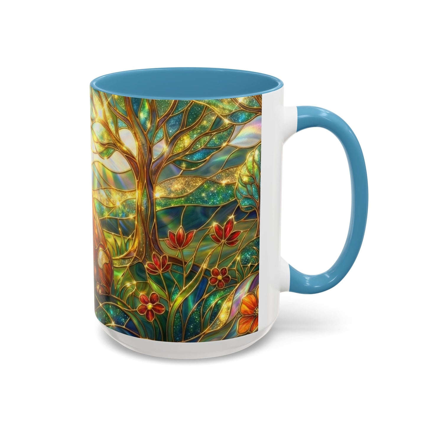 Stained Glass French Bulldog Mug, Frenchie Dog Coffee Mug, Dog Lover Gift Cup, Colorful Art Nouveau Dog Mug, Pet Lover Gift