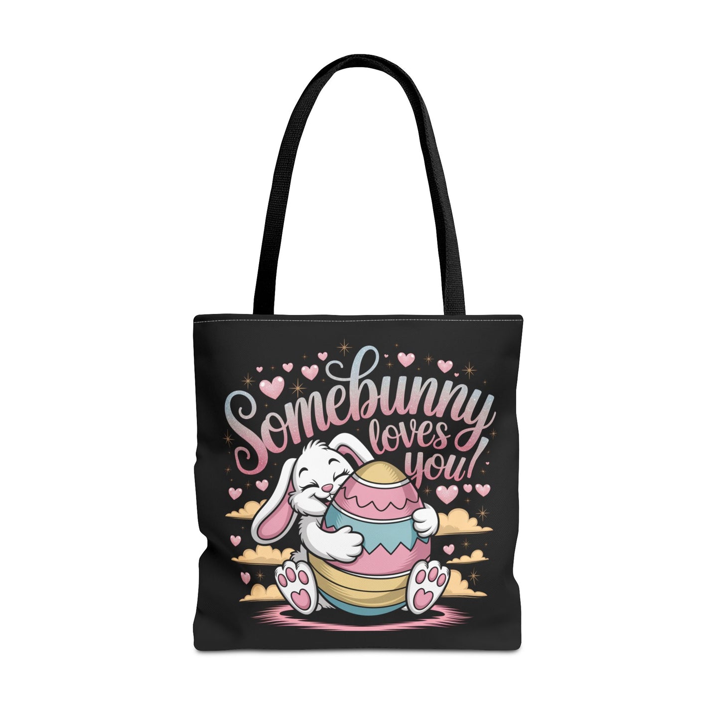 Easter Bunny Tote Bag Somebunny Loves You Easter Bag Bunny