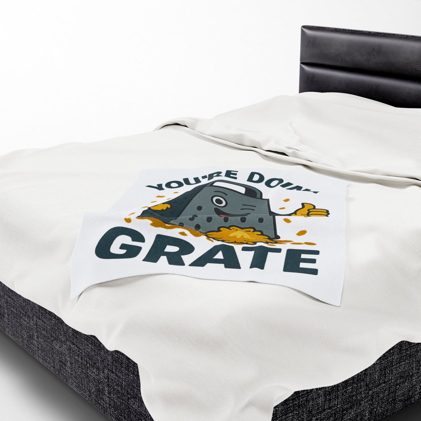 Funny "You're Doing Grate" Blanket – Cute Pun Fleece Throw for Cozy Comfort | Gift for Foodies, Friends & Cheese Lovers