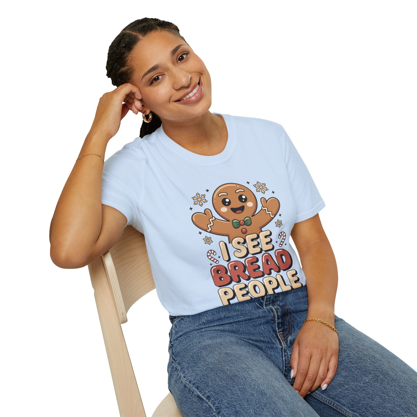 I See Bread People Shirt, Gingerbread Man Christmas Tee, Funny Holiday Baking Shirt, Cute Gingerbread Cookie TShirt, Xmas Humor Shirt, Food Pun Tee