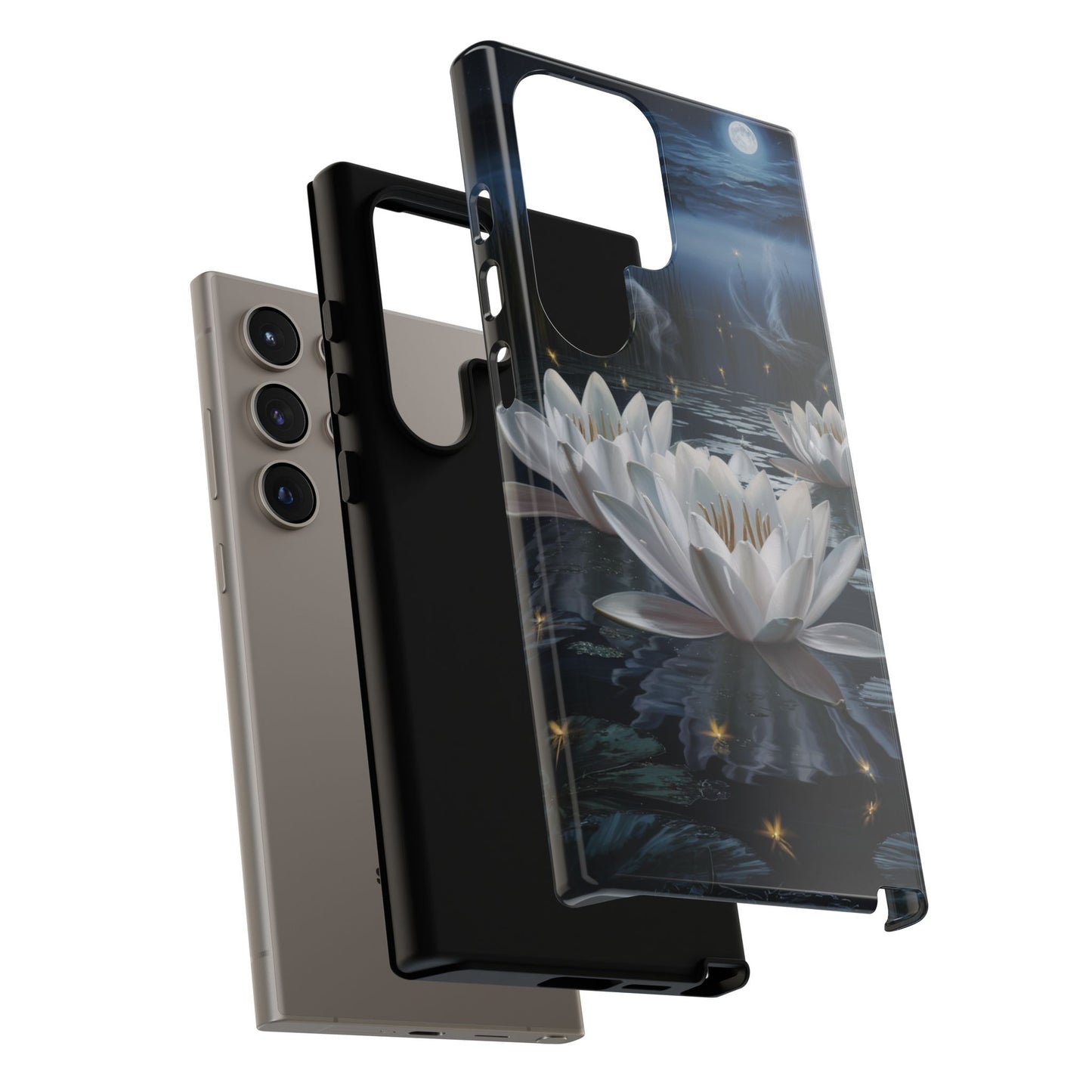 Samsung Galaxy Tough Case - Water Lillies Moonlit Sky Phone Cover