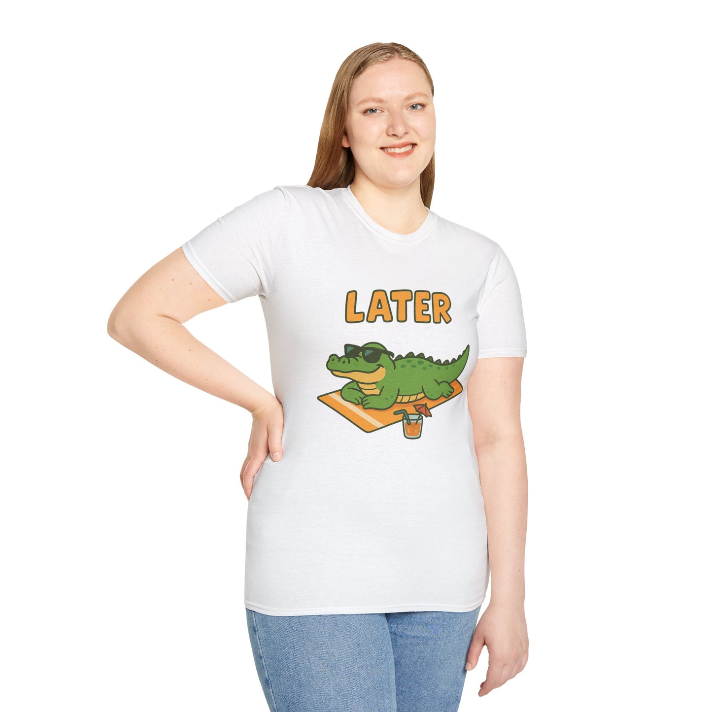 Later Gator Graphic Tee - Funny Alligator T-Shirt | Funny Summer Shirt | Trendy Animal Tee | Cute Gator Gift | Y2K Retro Humor Tee